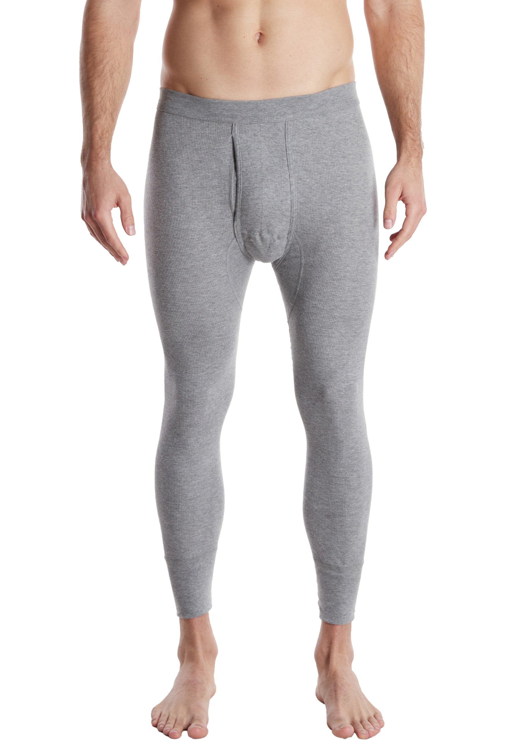 CECEBA Herren lange Unterhose grau uni