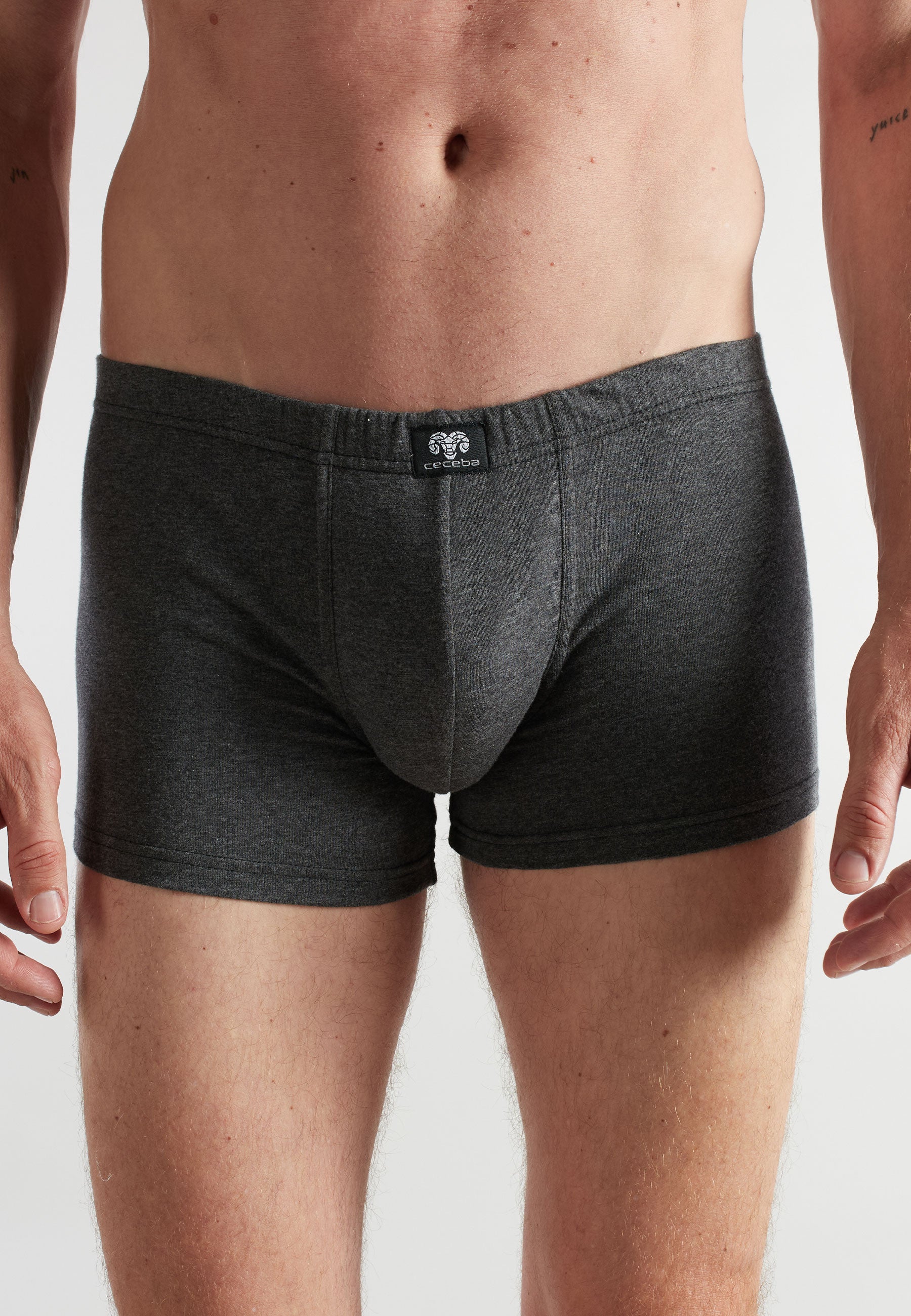 CECEBA Herren Pants grau uni 3er Pack