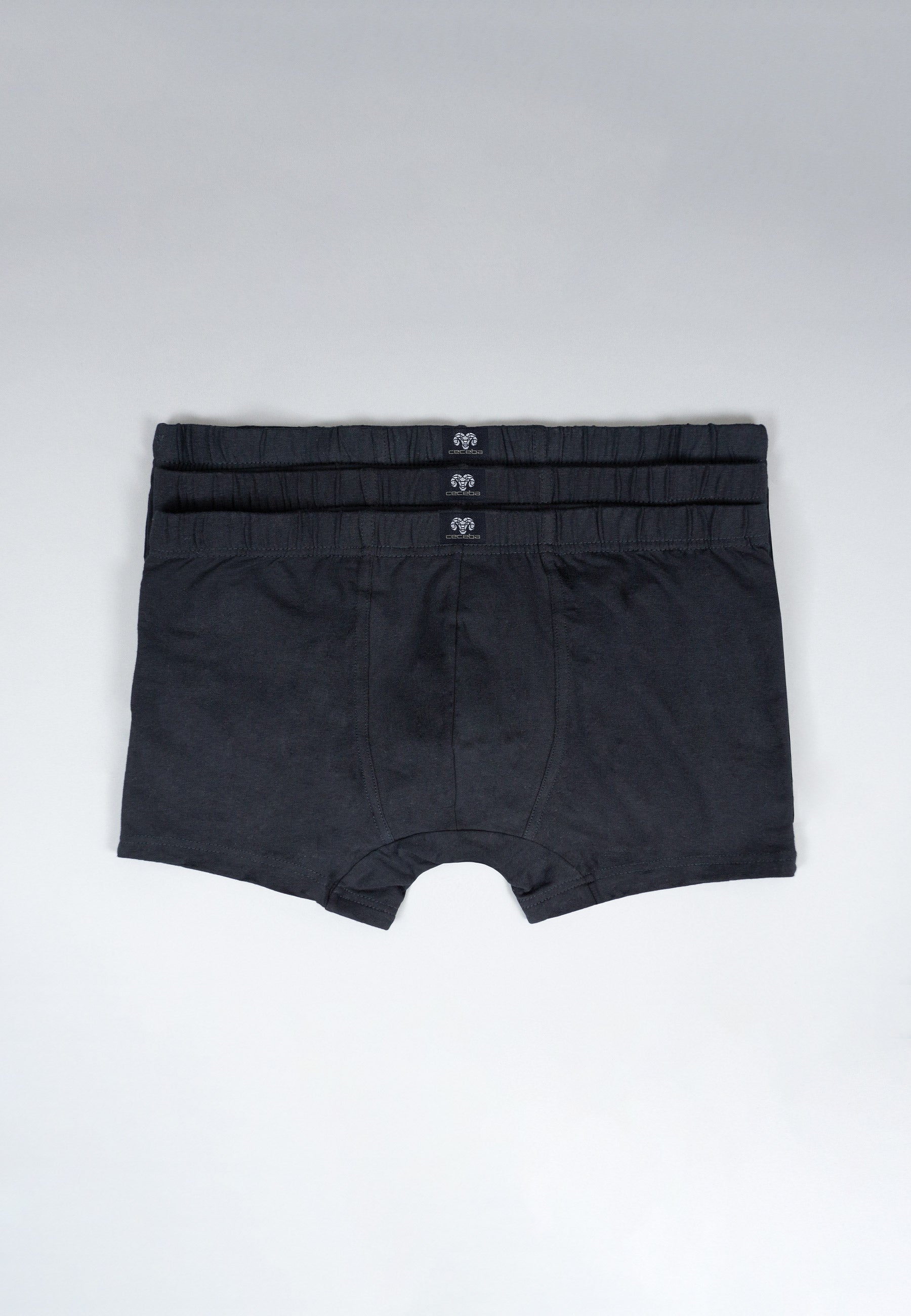 CECEBA Herren Pants schwarz uni 3er Pack