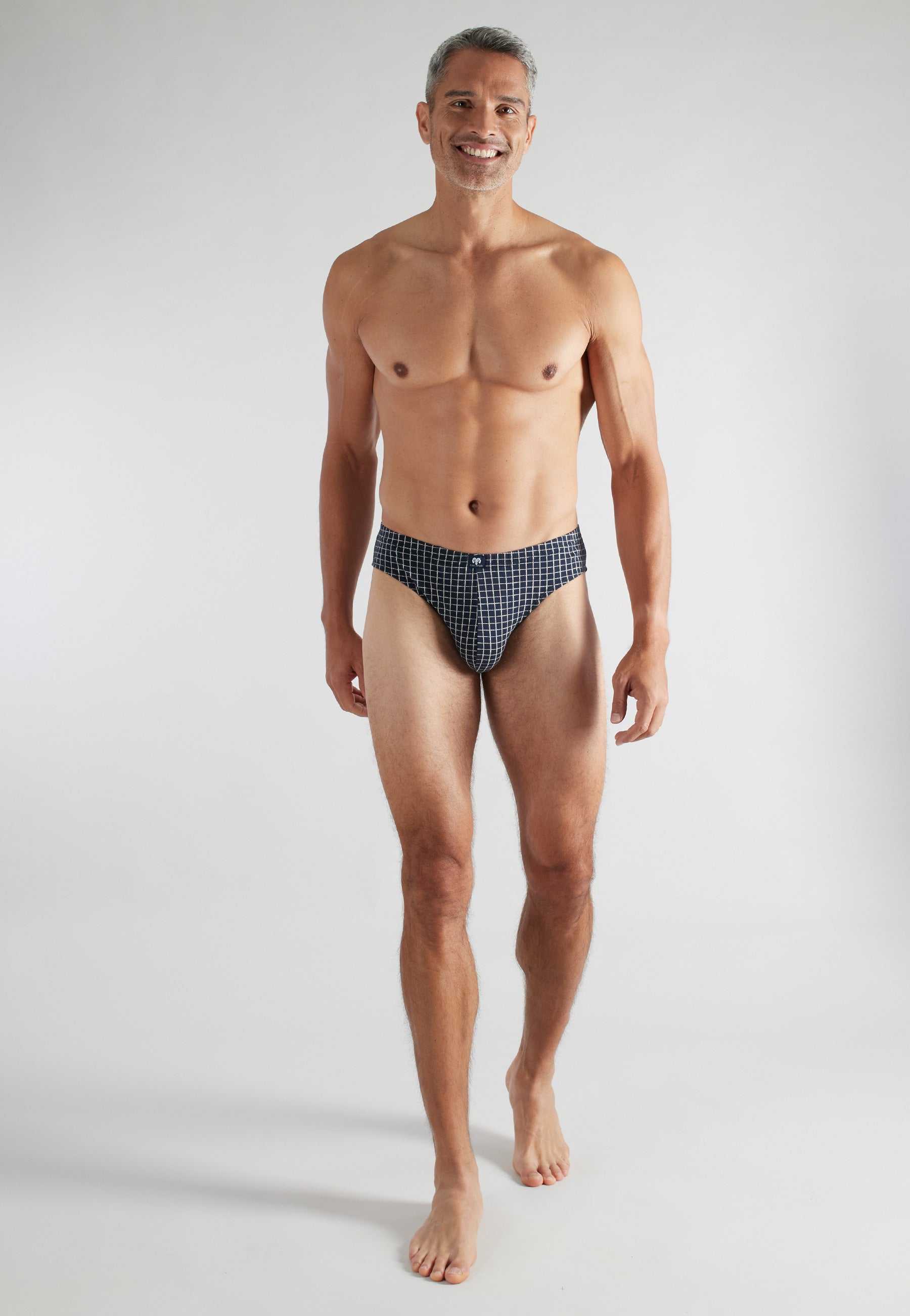 CECEBA Herren Slip blau längsgestreift 3er Pack