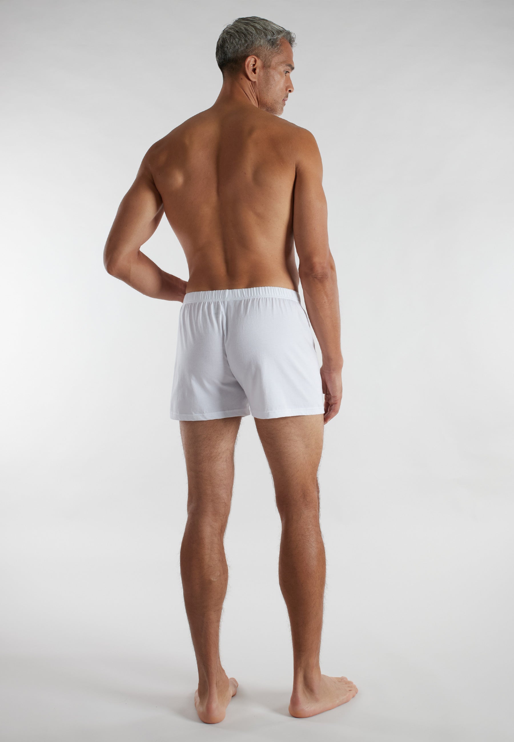 CECEBA men's boxer shorts white plain 2-pack