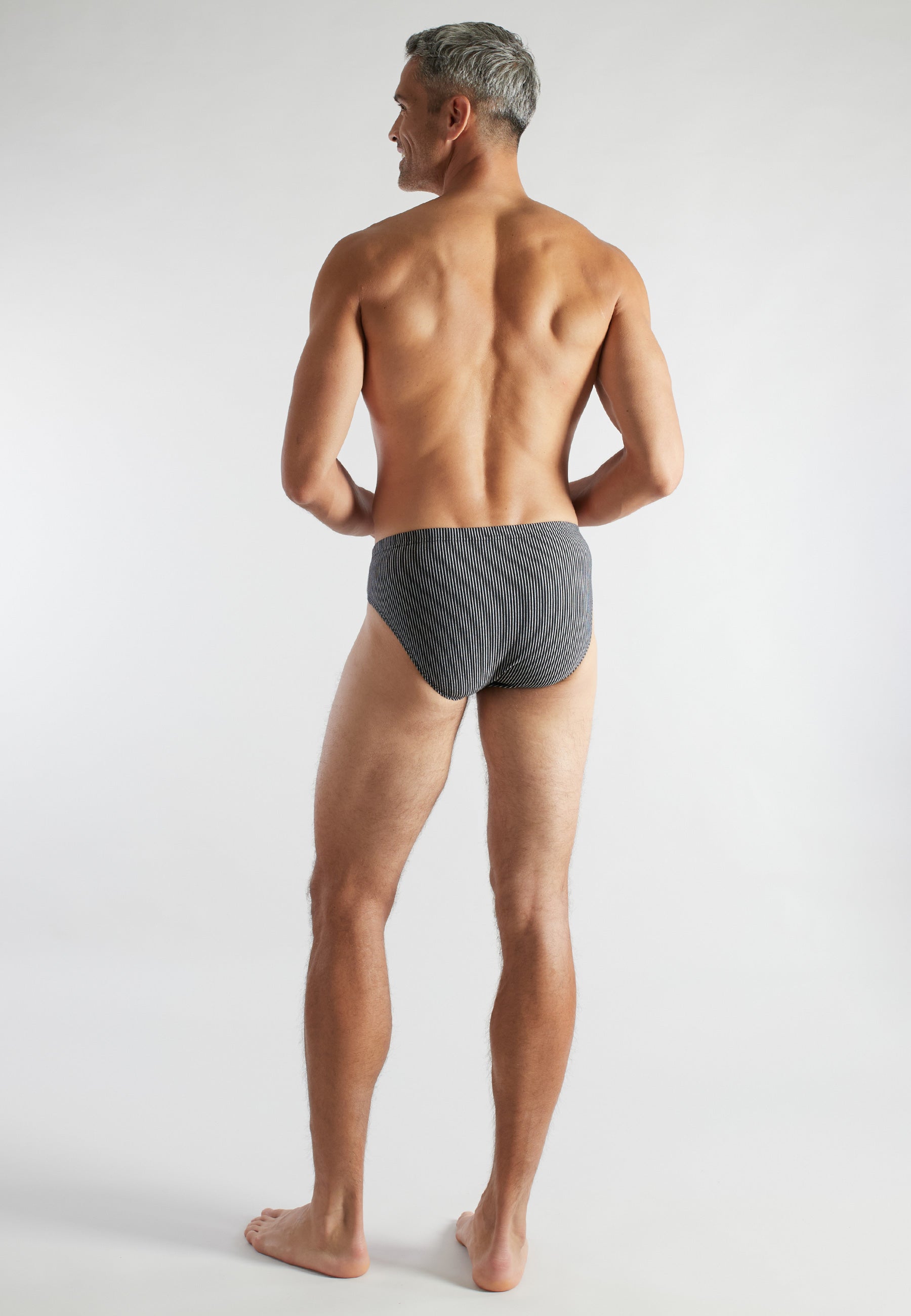 CECEBA Herren Slip schwarz längsgestreift 2er Pack