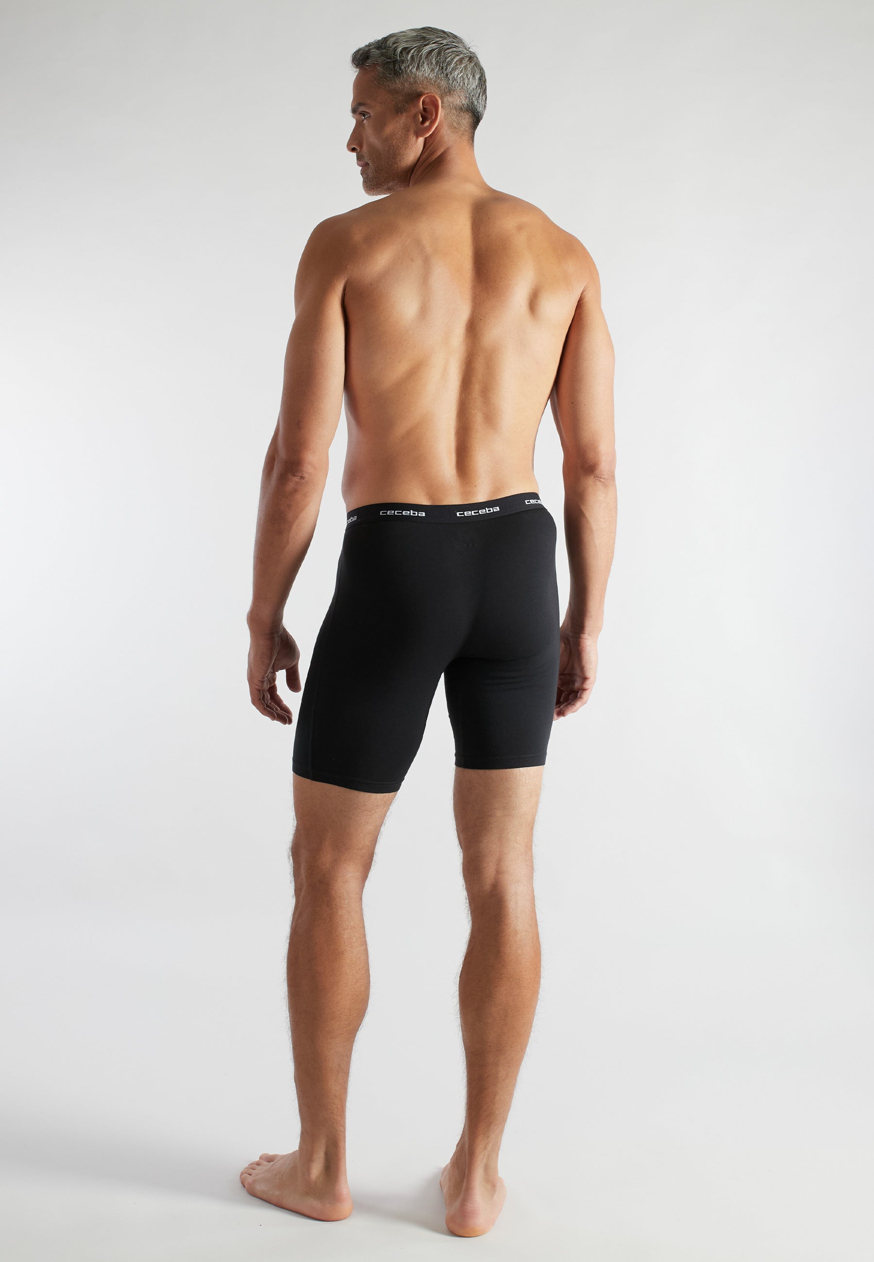 CECEBA Men's Cyclist black plain 2-pack