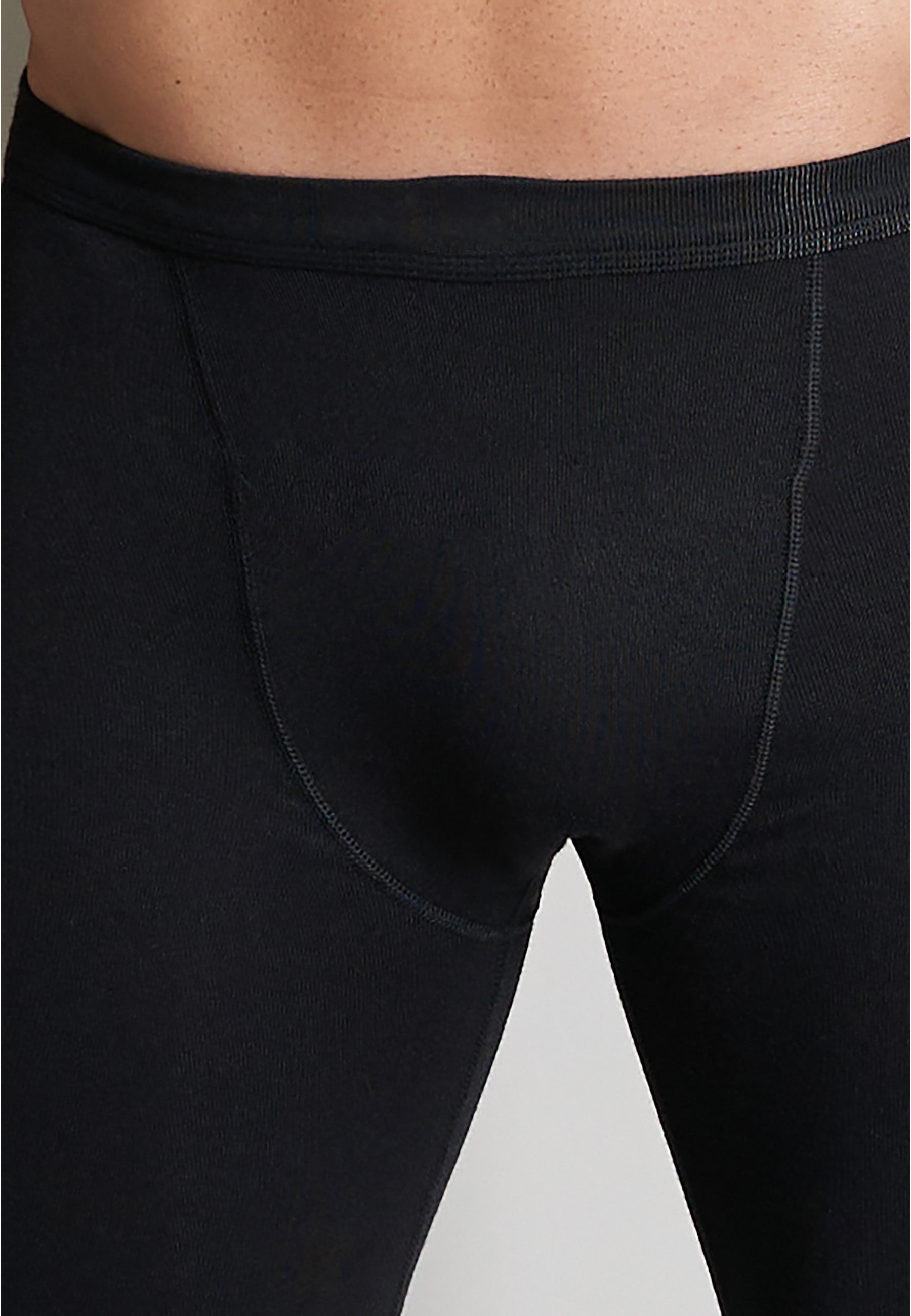 CECEBA Herren lange Unterhose schwarz uni