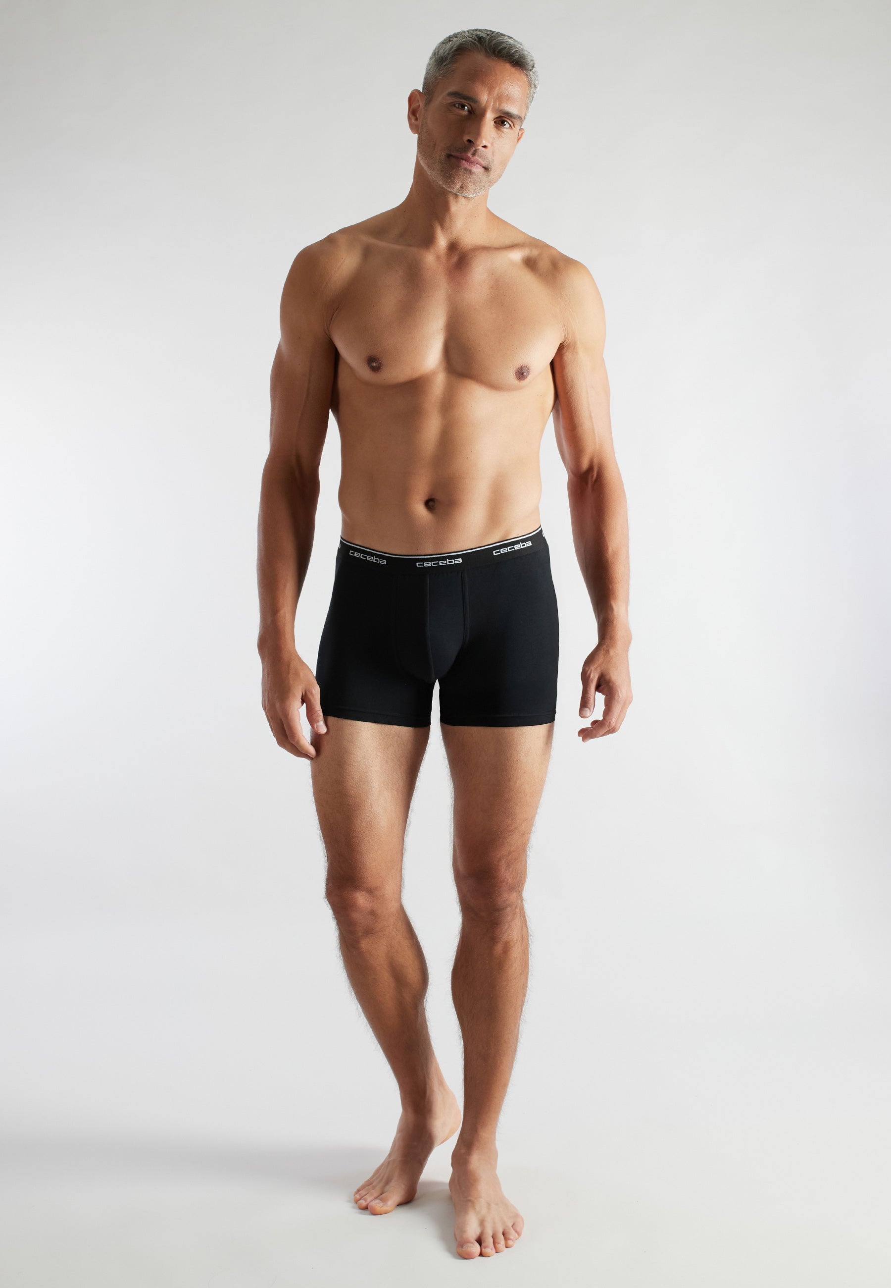 CECEBA Herren Pants schwarz uni 4er Pack