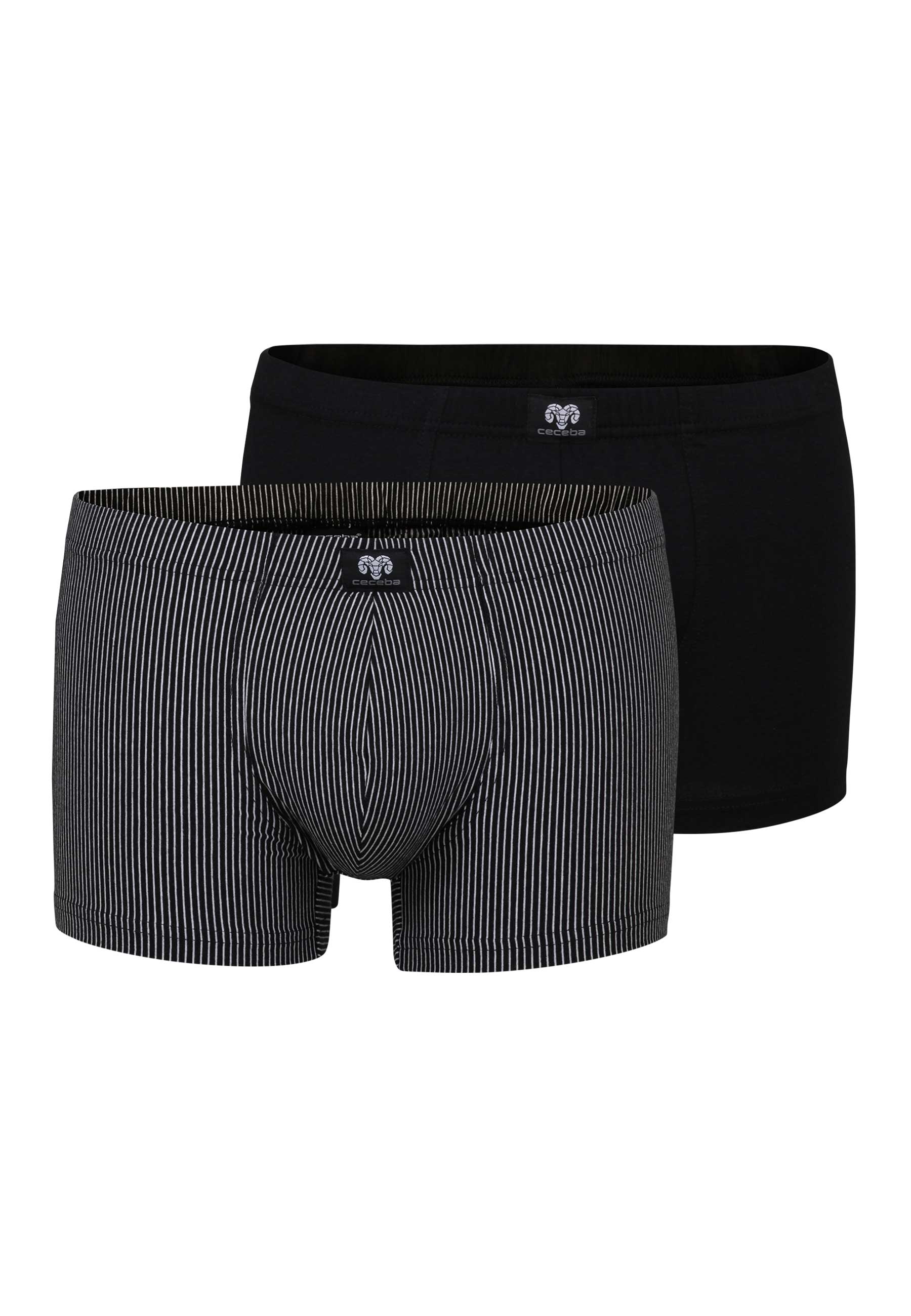 CECEBA Herren Pants schwarz längsgestreift 2er Pack