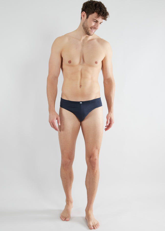 CECEBA Herren Sport-Slip blau uni 7er Pack