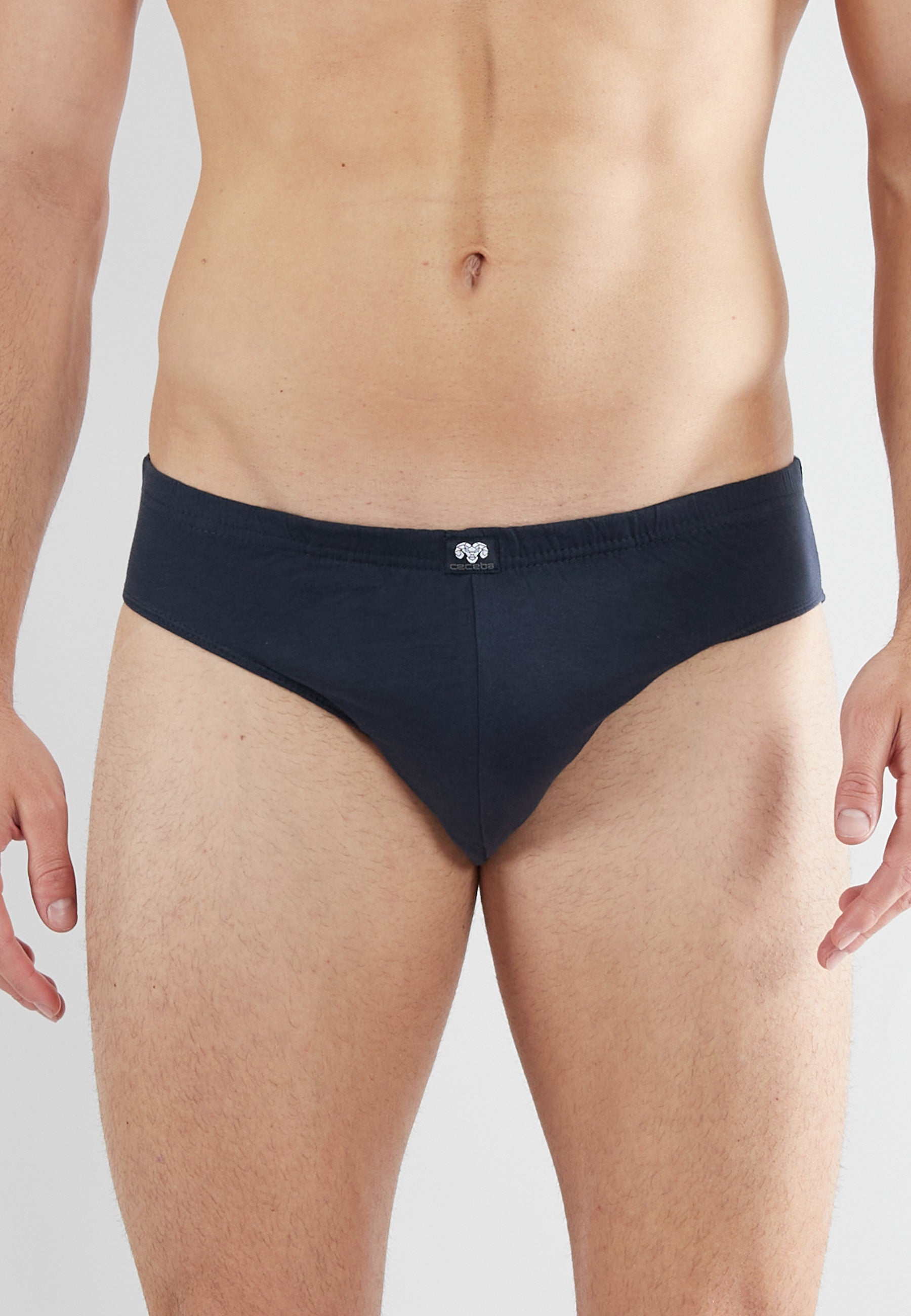 CECEBA Herren Sport-Slip blau uni 7er Pack