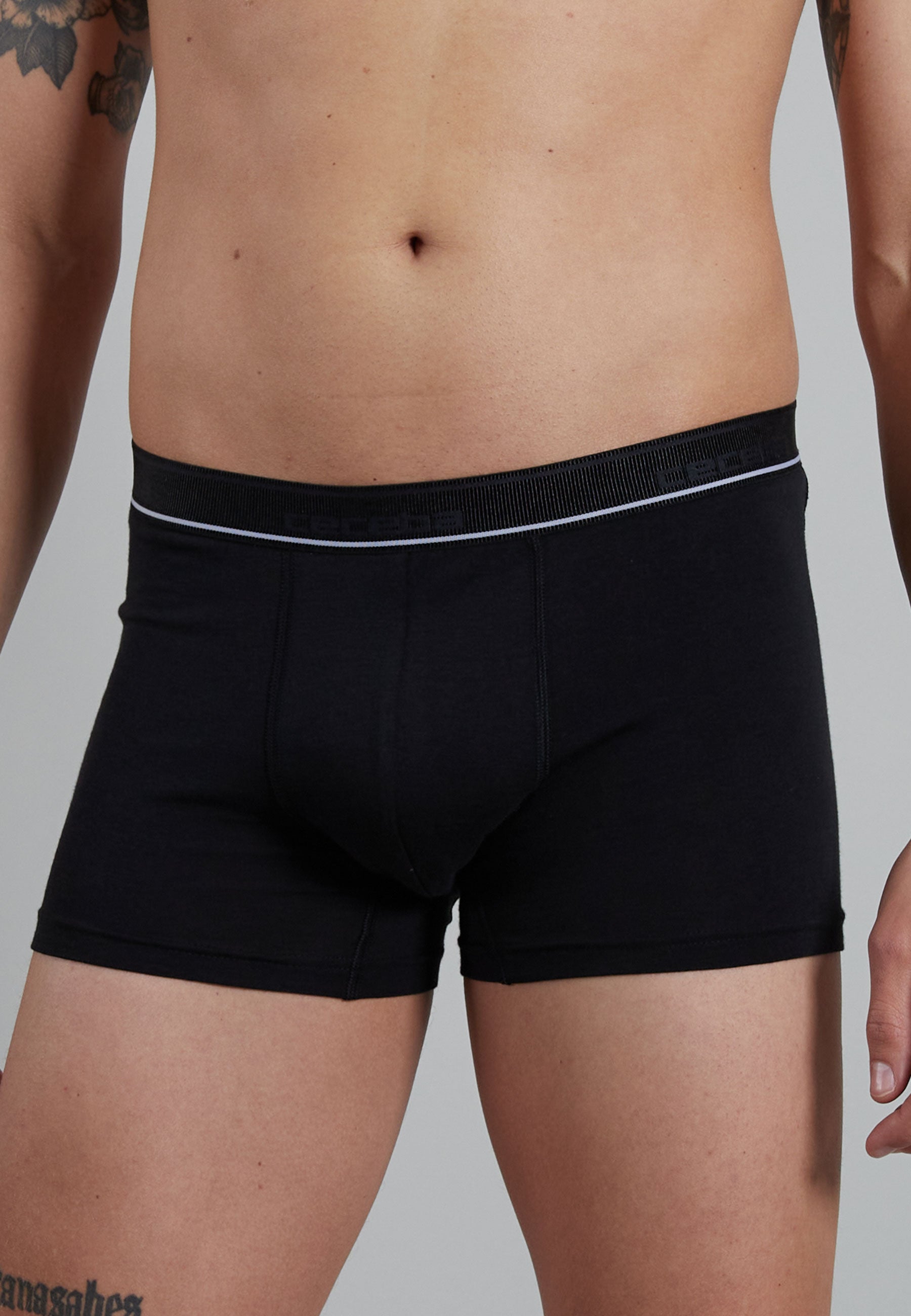 CECEBA Herren Pants schwarz uni 2er Pack