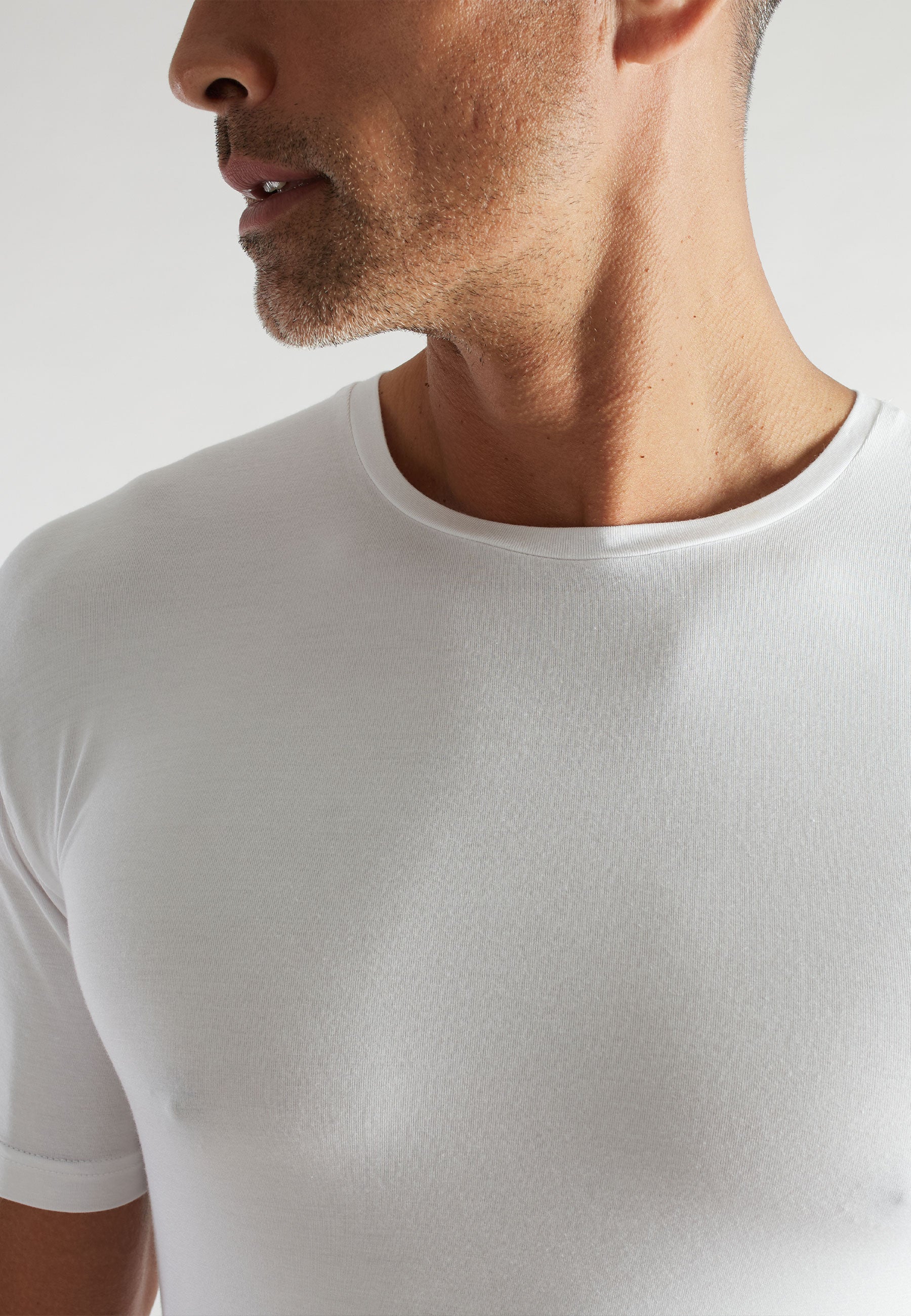 CECEBA Herren Shirt weiß uni