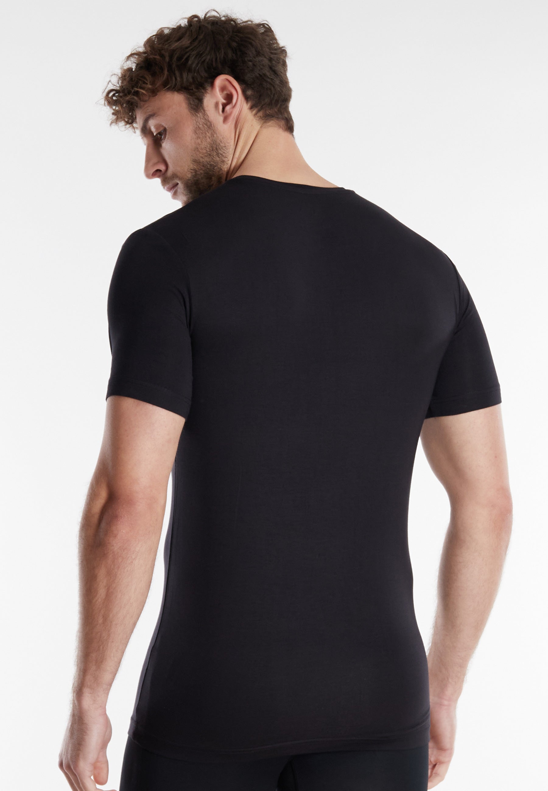 CECEBA Herren Shirt schwarz uni