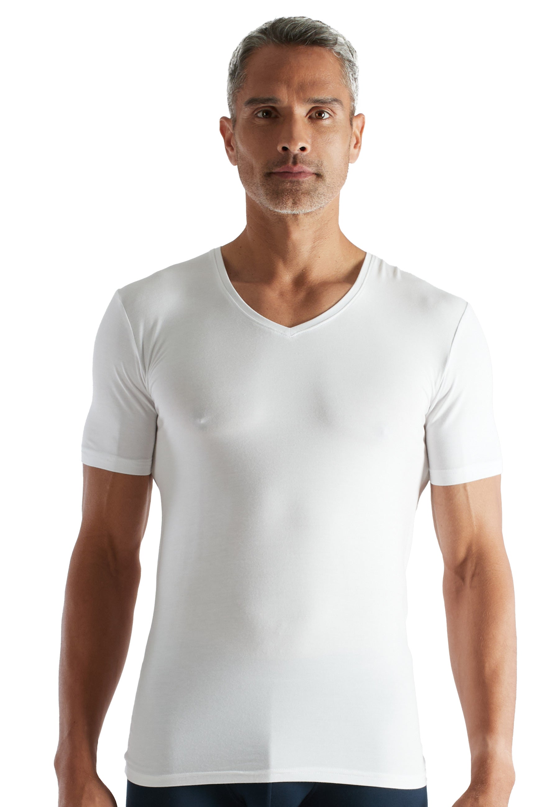 CECEBA Herren Shirt weiß uni