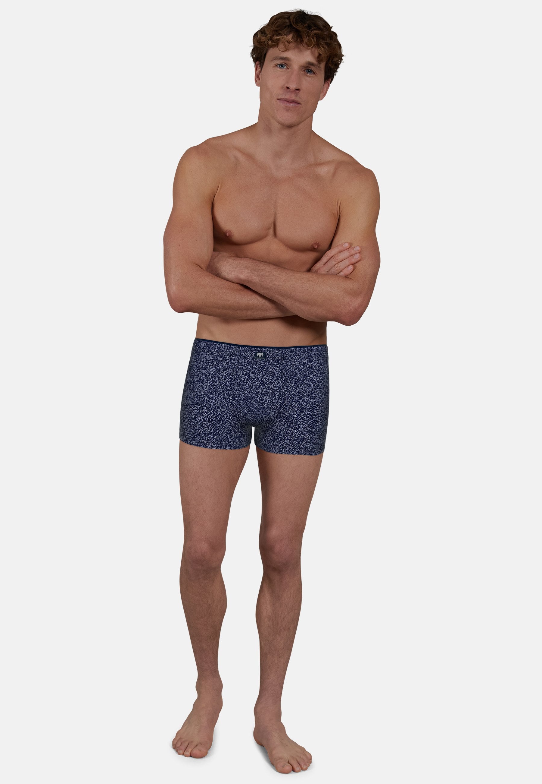 CECEBA Herren Pants blau uni 2er Pack