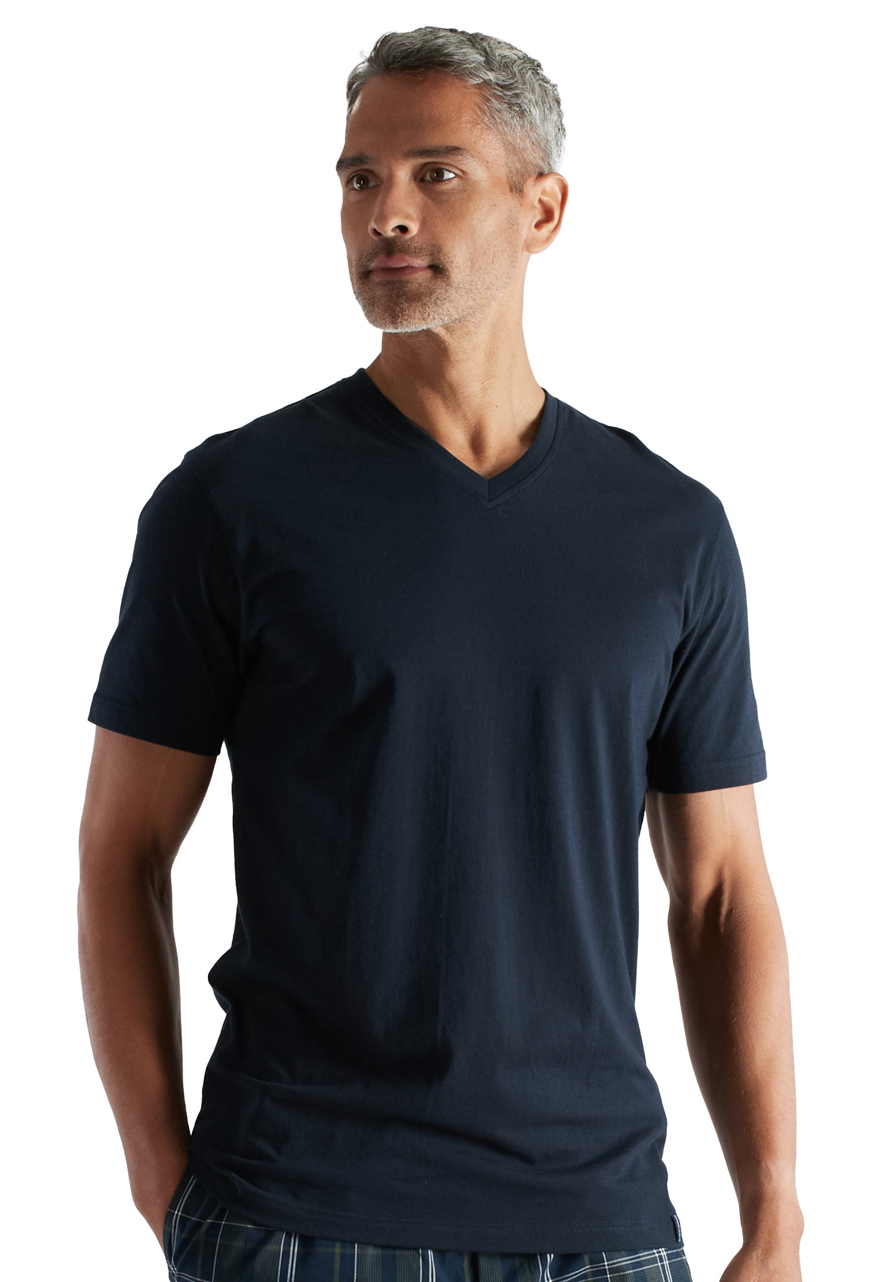 CECEBA Herren T-Shirt blau uni