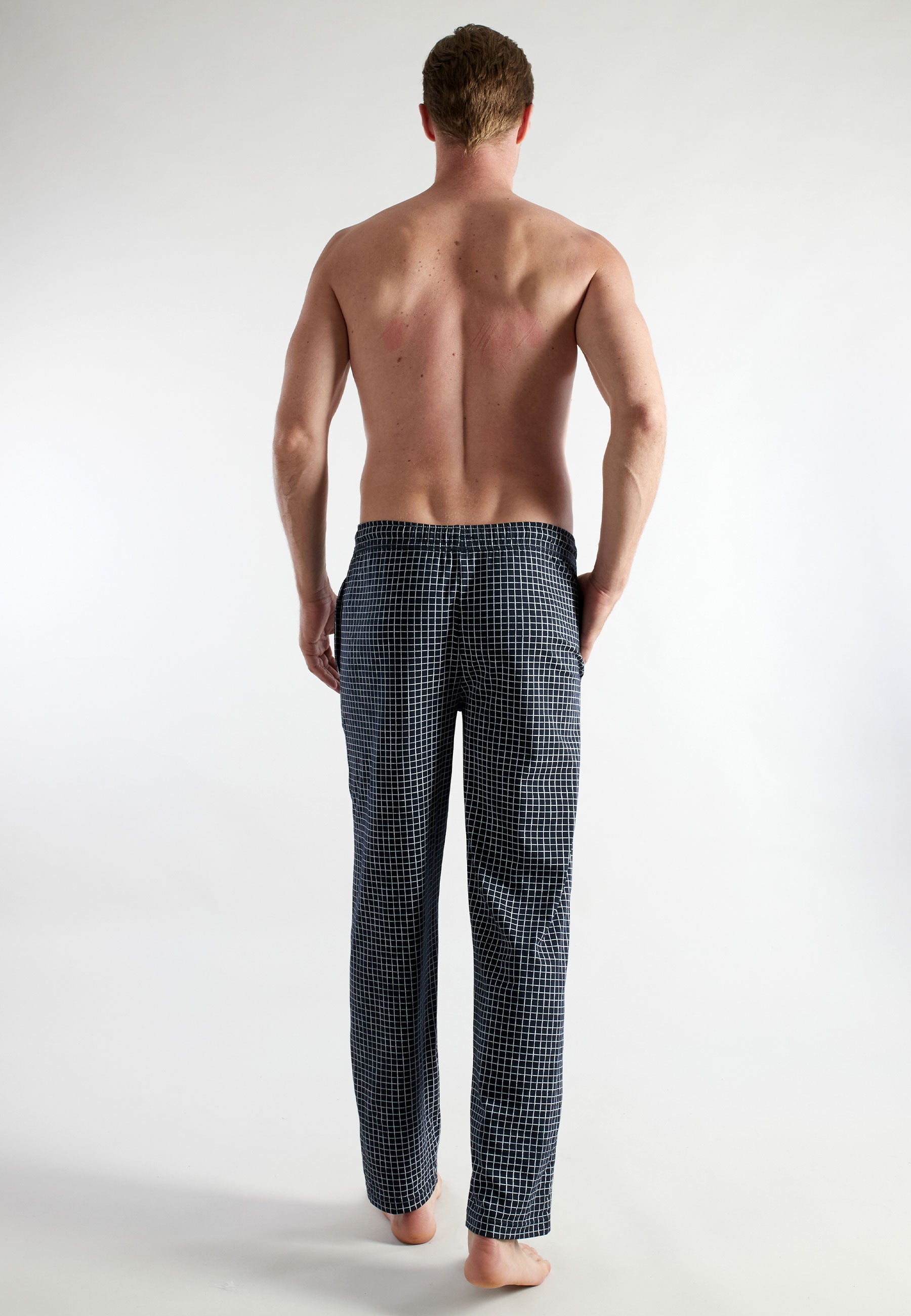 CECEBA Herren Lange-Hose blau bedruckt