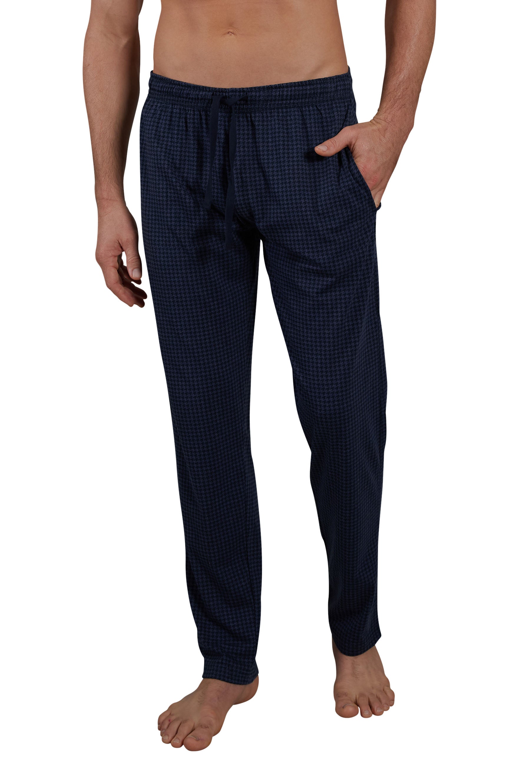 CECEBA Herren Lange-Hose blau bedruckt