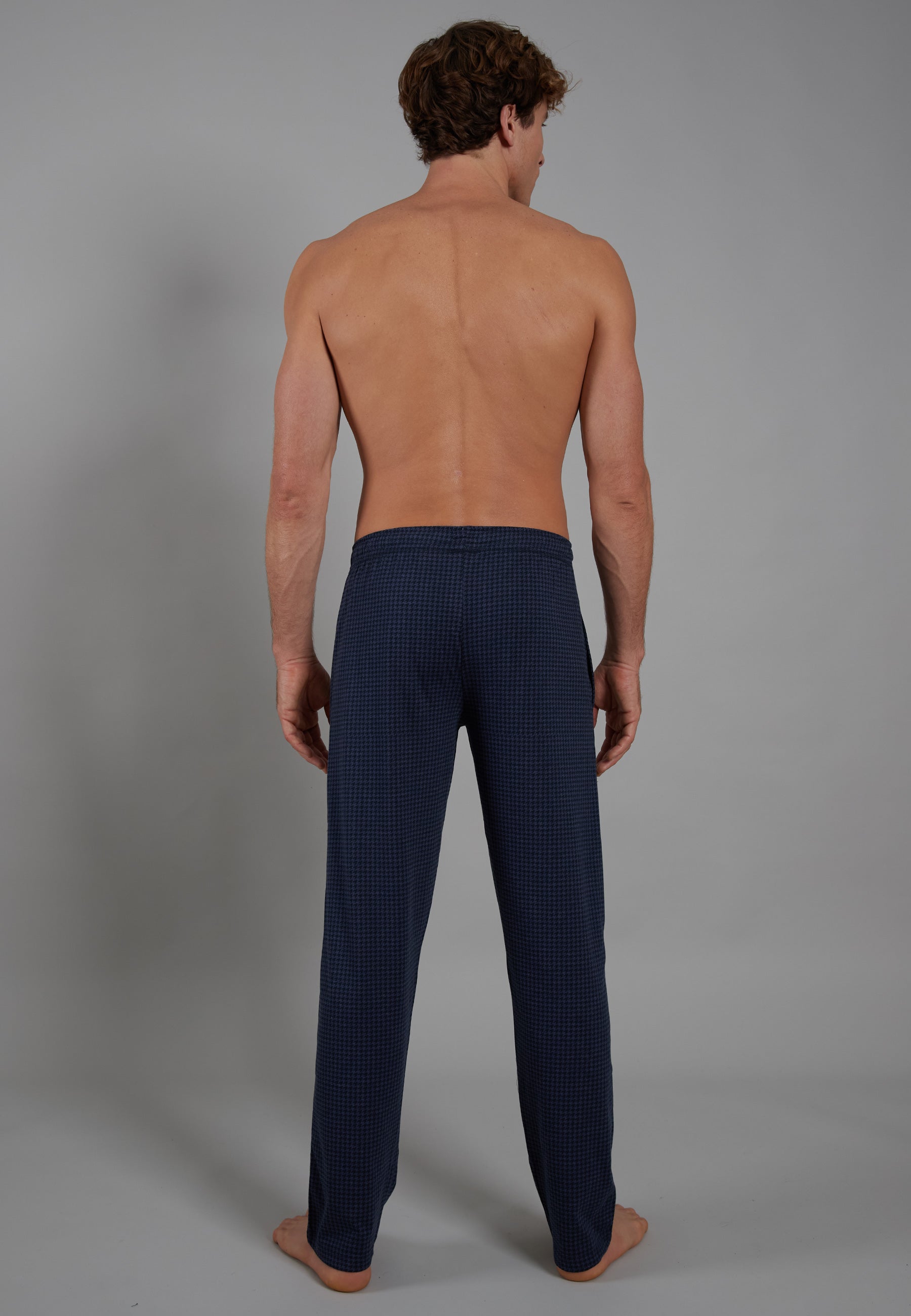 CECEBA Herren Lange-Hose blau bedruckt