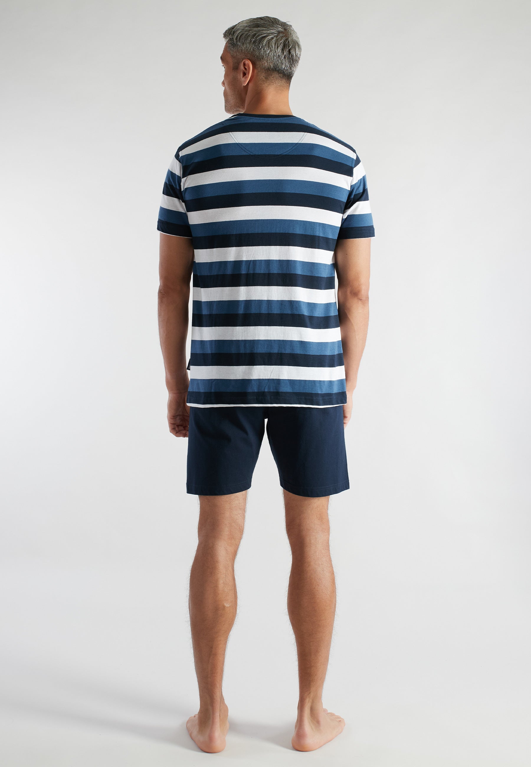 CECEBA Herren Shorty blau quergestreift