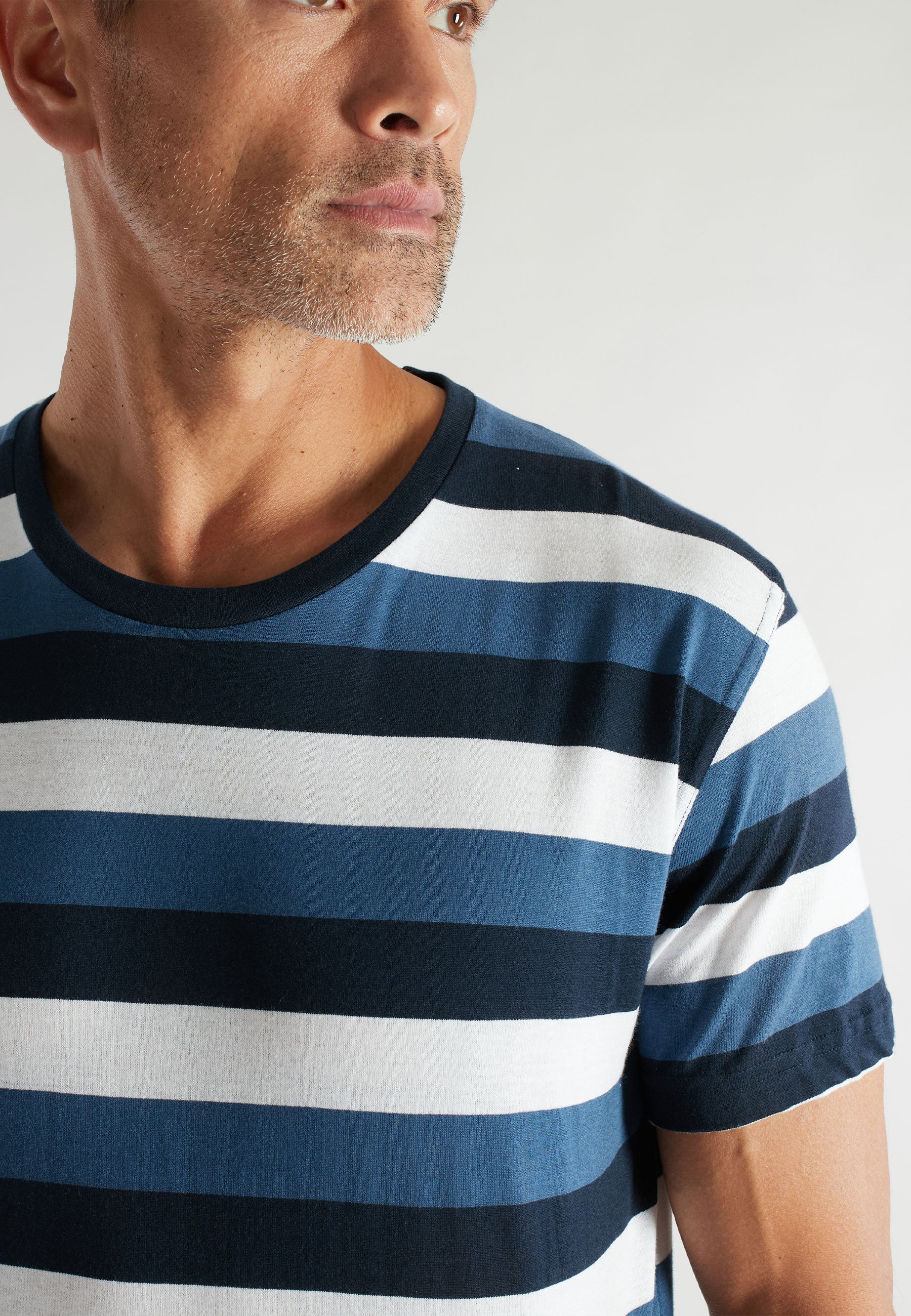 CECEBA Herren Shorty blau quergestreift