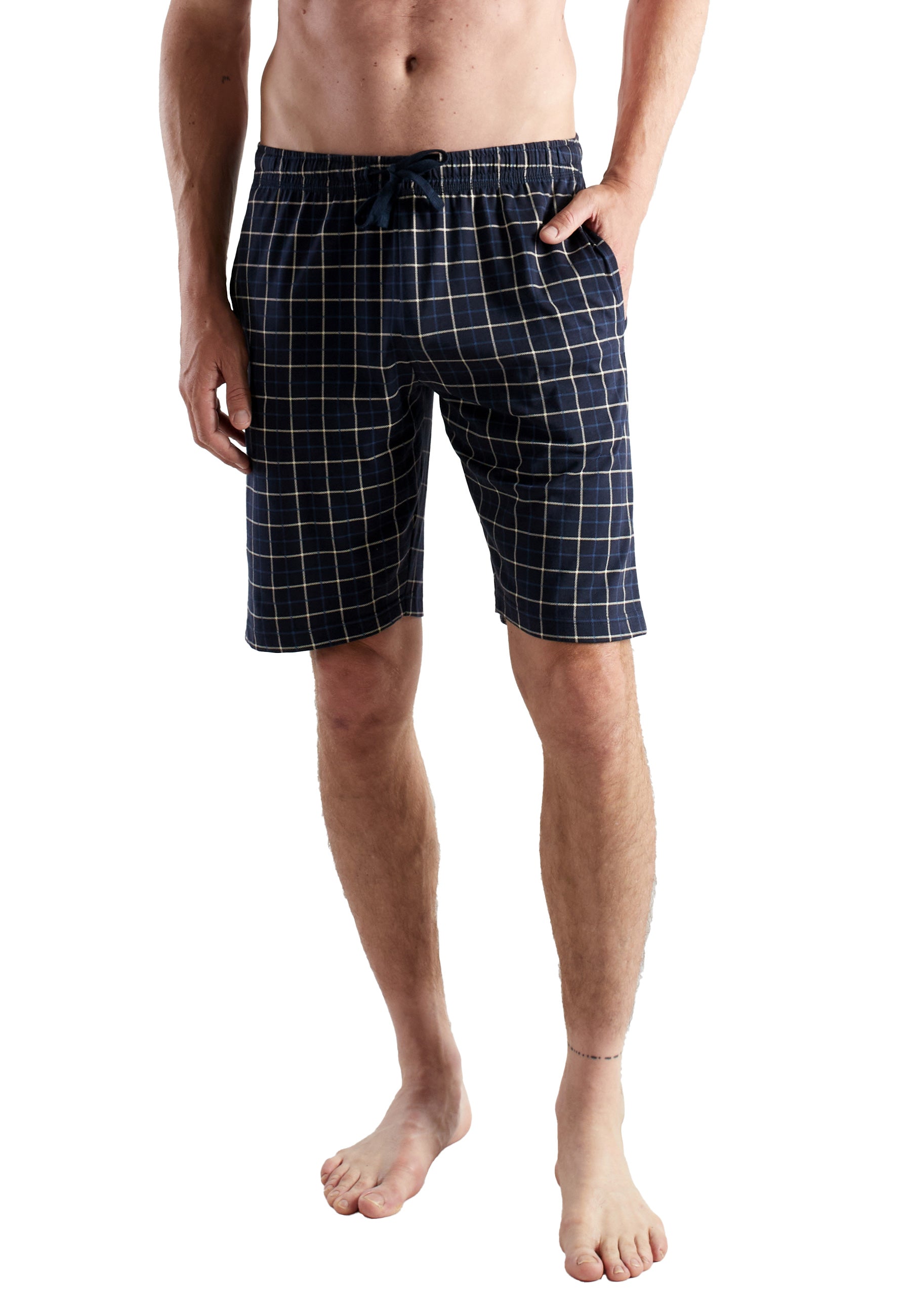 CECEBA Herren Bermuda blau kariert