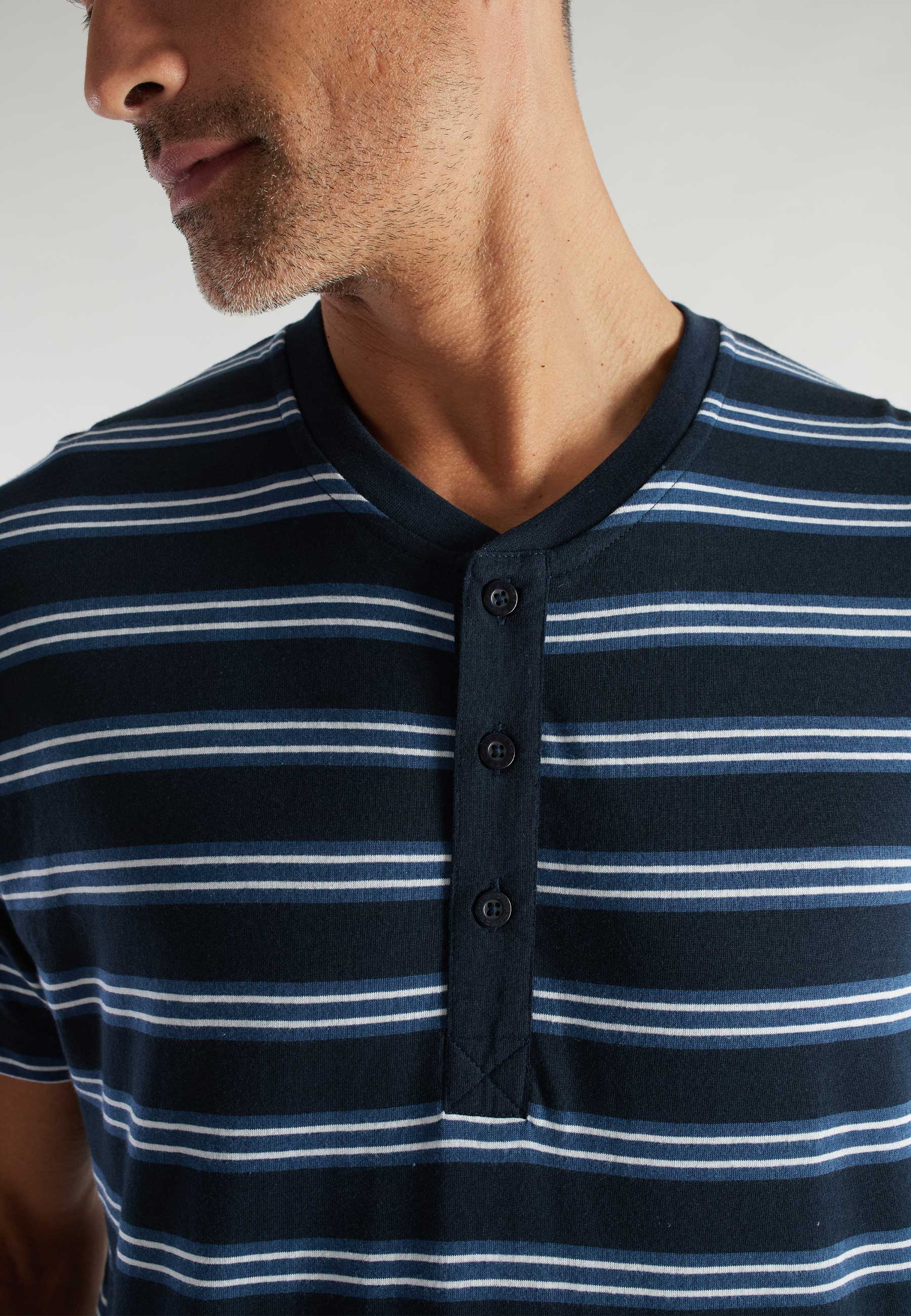 CECEBA Herren Shorty blau quergestreift