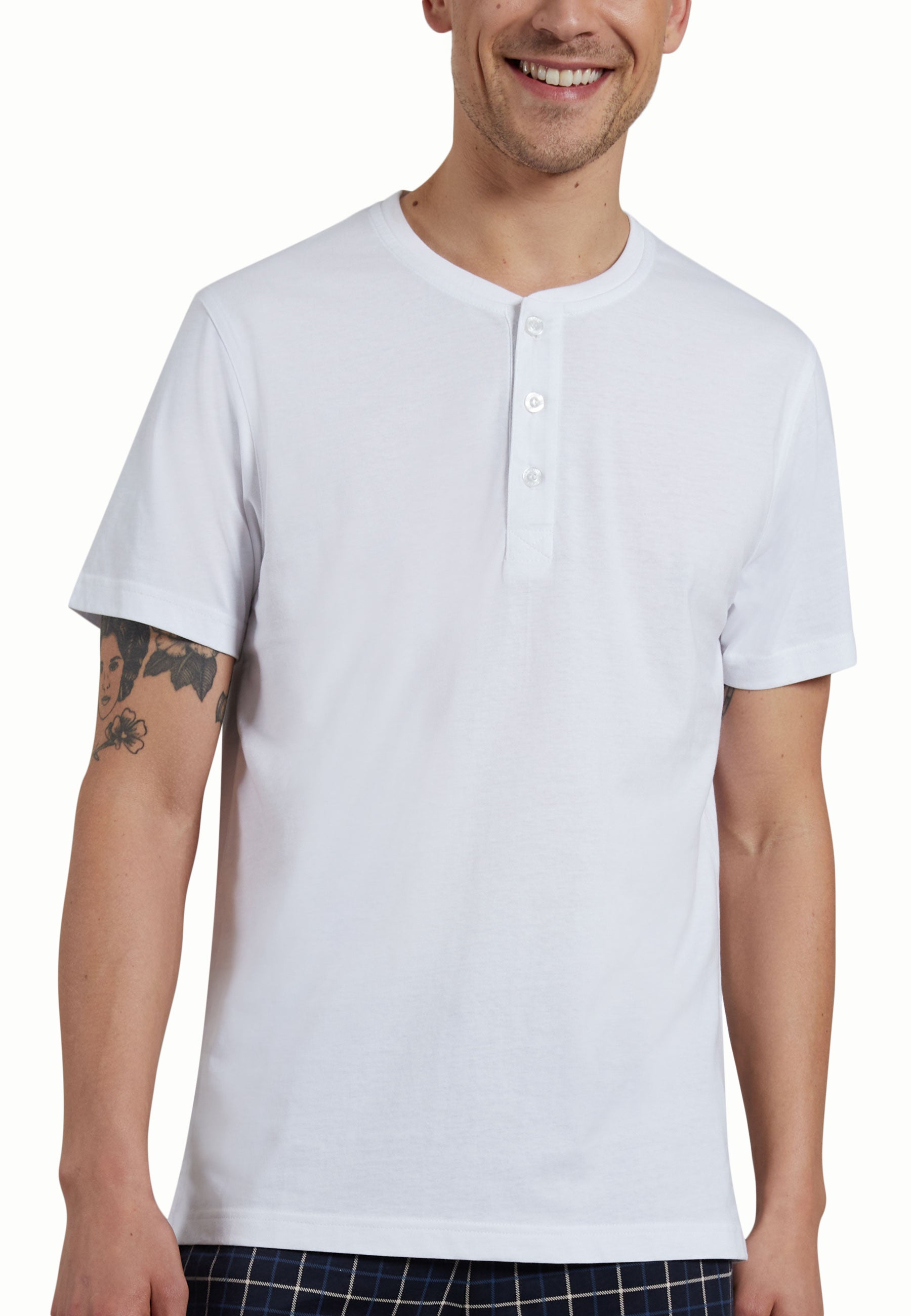 CECEBA Herren Shirt weiß uni