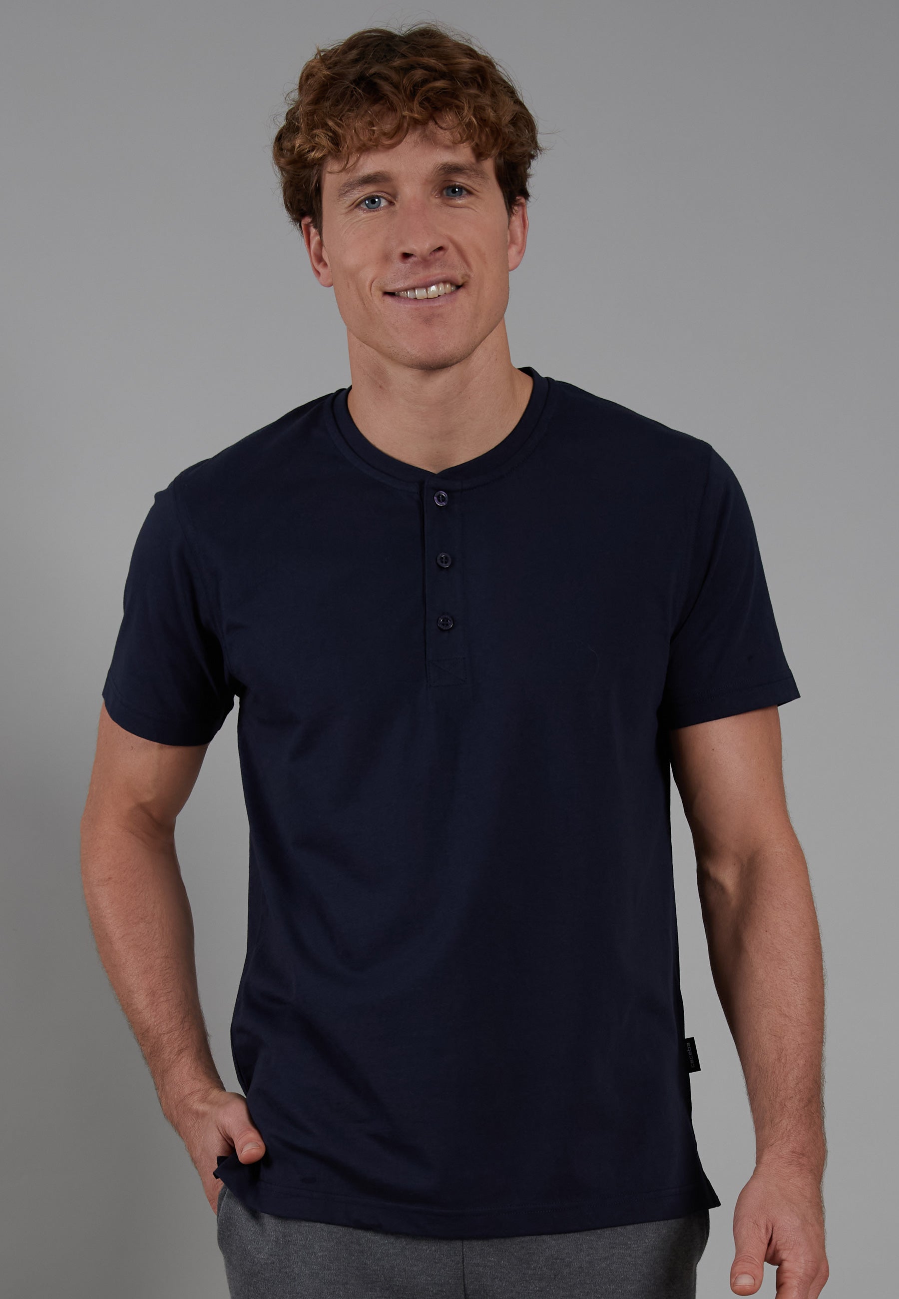 CECEBA Herren Shirt blau uni