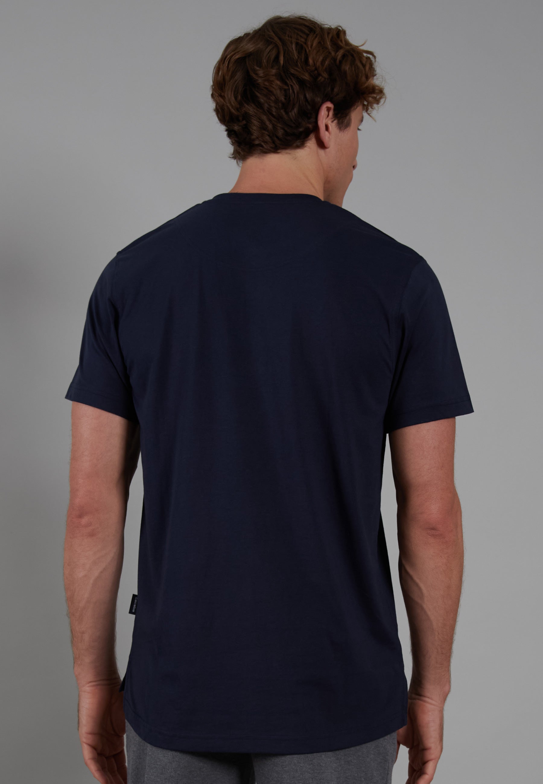 CECEBA Herren Shirt blau uni