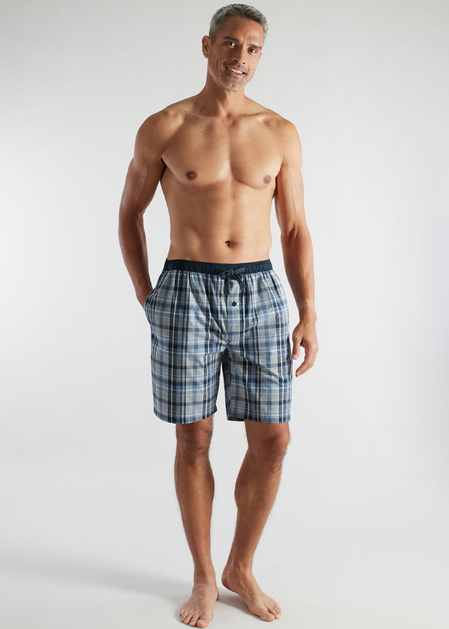 CECEBA Herren Bermuda blau kariert