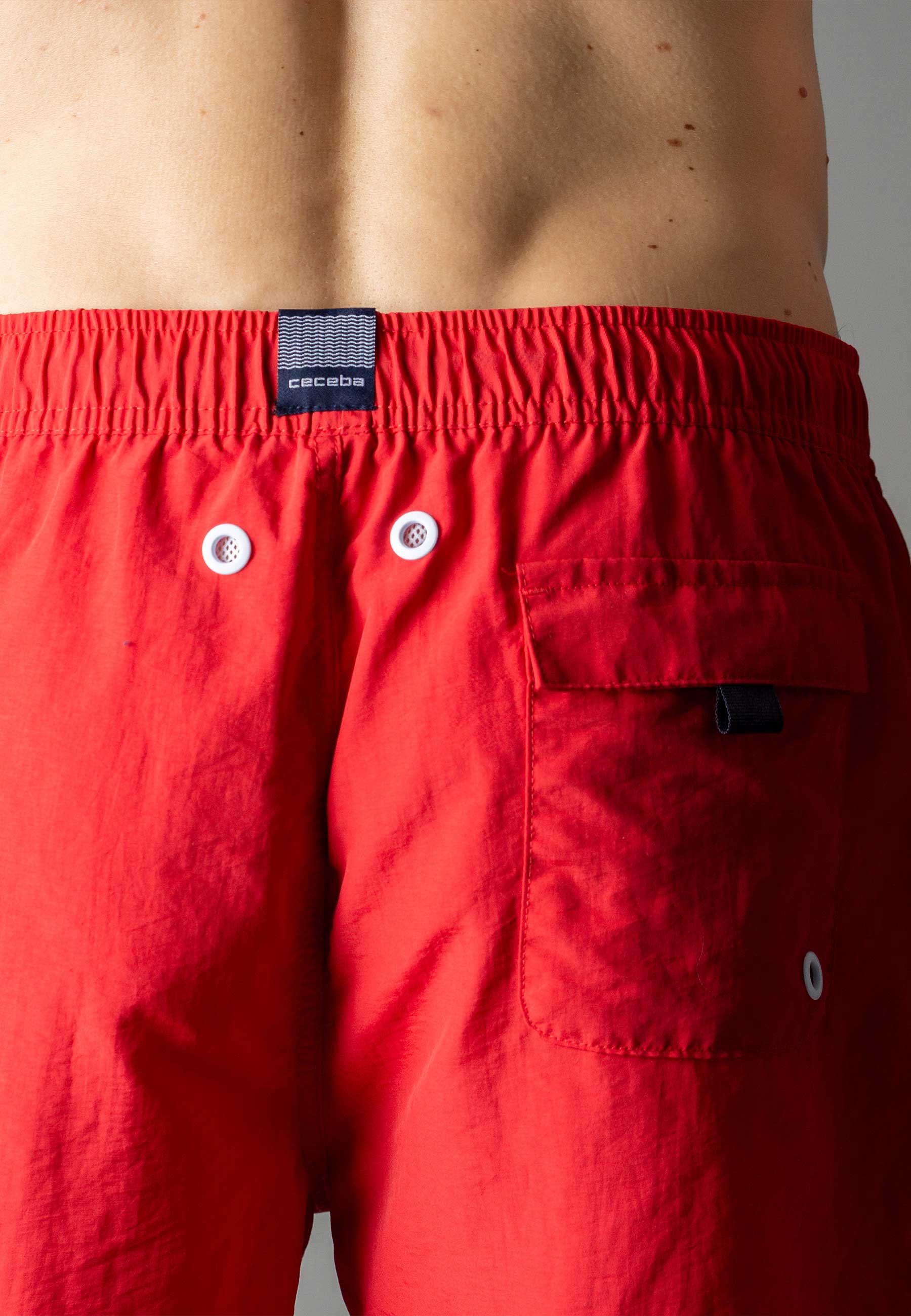 CECEBA Herren Badehose rot uni