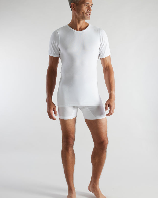 CECEBA Herren T-Shirt weiß uni