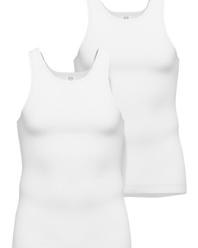 CECEBA men's tank top white plain 2-pack