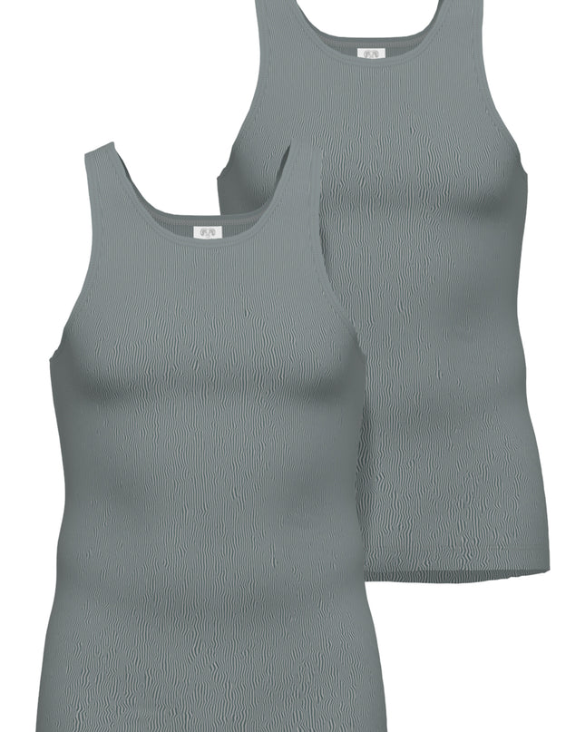 CECEBA men's tank top gray plain pack of 2