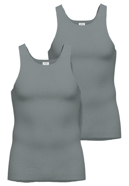 CECEBA men's tank top gray plain pack of 2