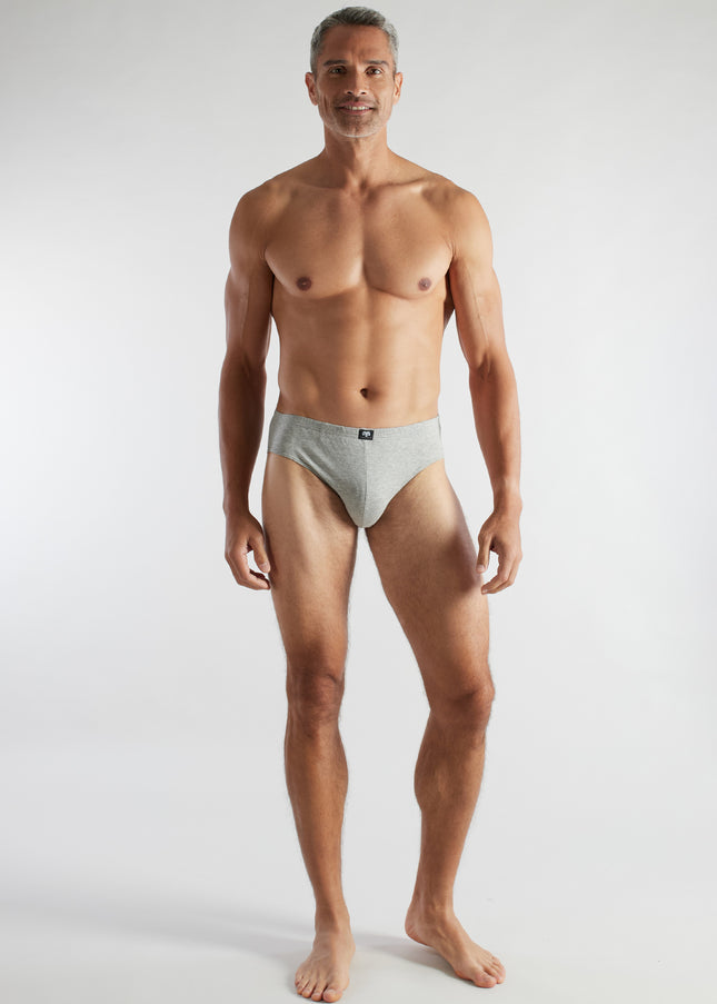 CECEBA Herren Slip grau uni 5er Pack