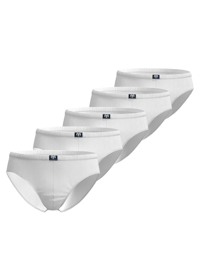 CECEBA Herren Slip weiß uni 5er Pack