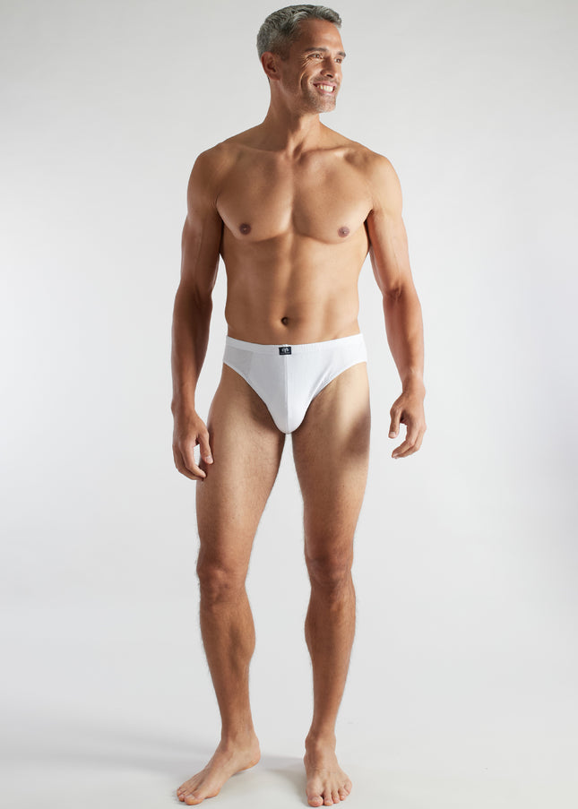 CECEBA Herren Slip weiß uni 5er Pack