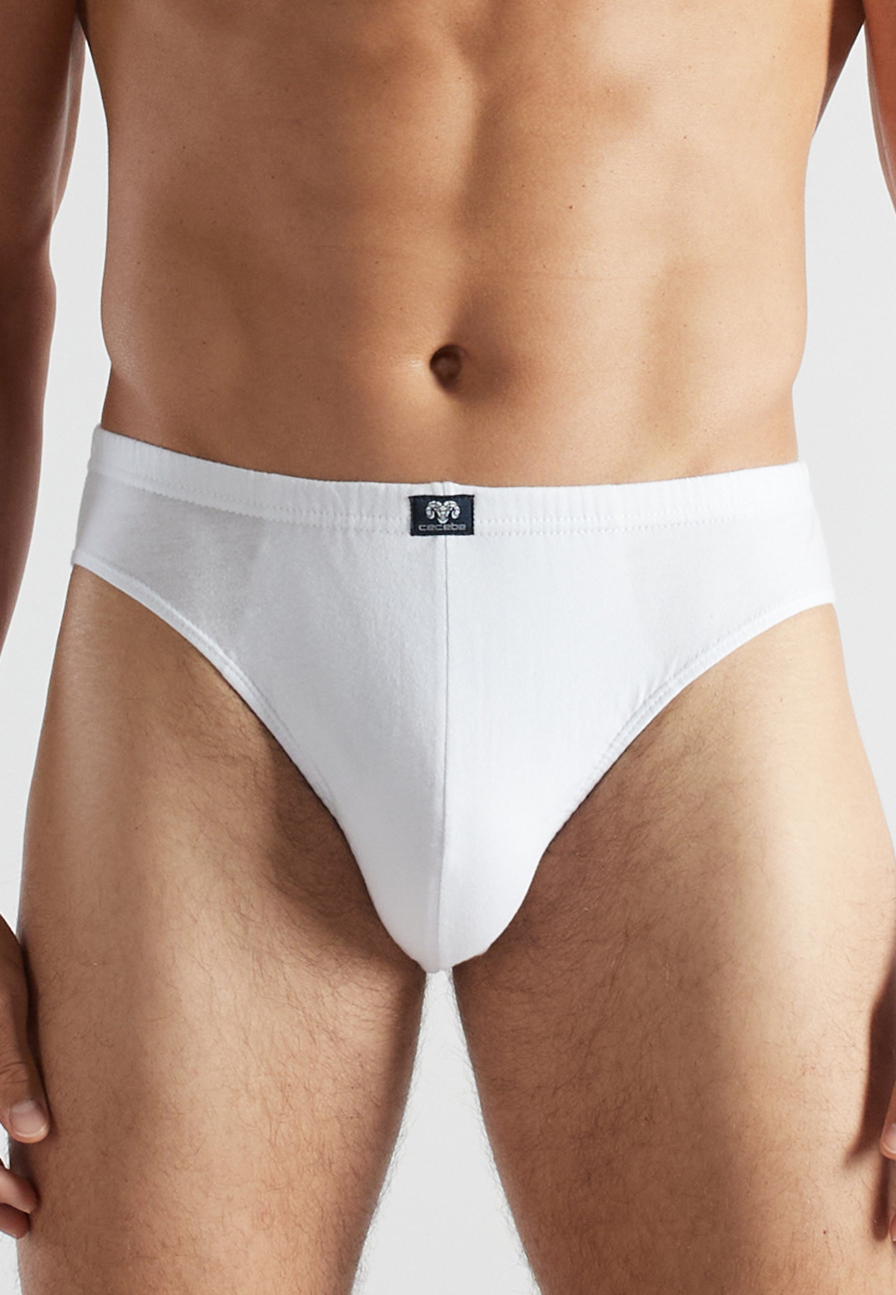 CECEBA Herren Slip weiß uni 5er Pack