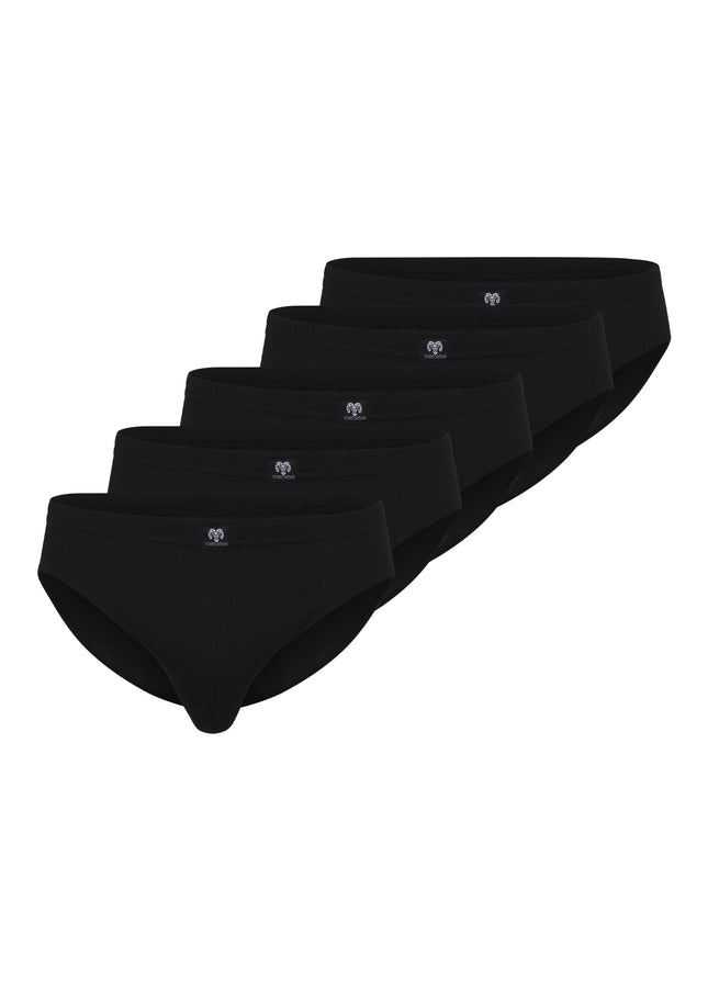 CECEBA Herren Slip schwarz uni 5er Pack