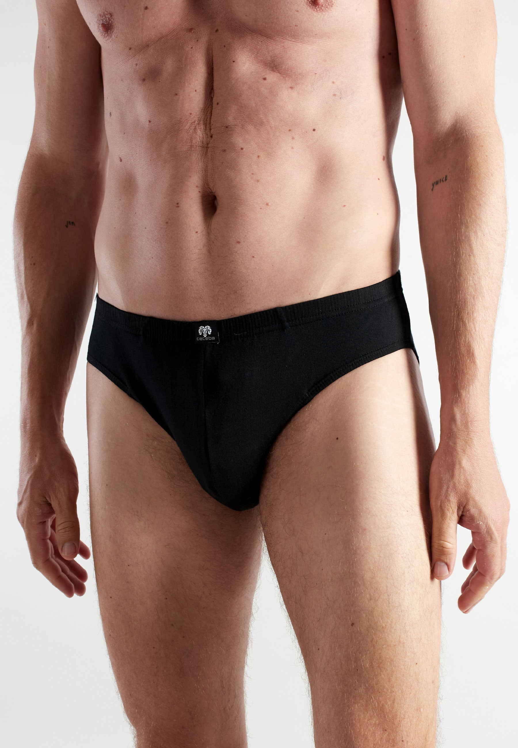 CECEBA Herren Slip schwarz uni 5er Pack