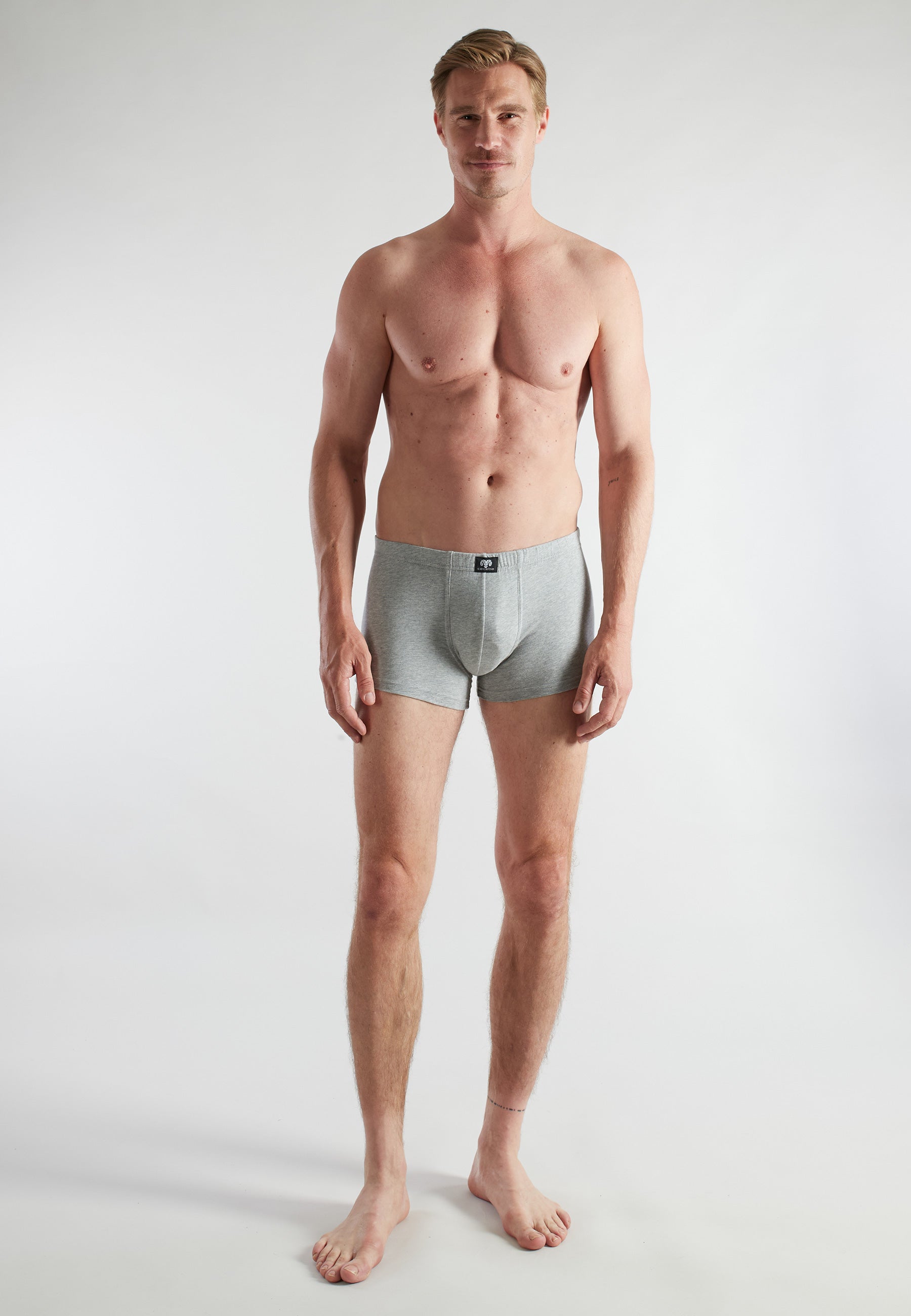 CECEBA Herren Pants grau uni 3er Pack