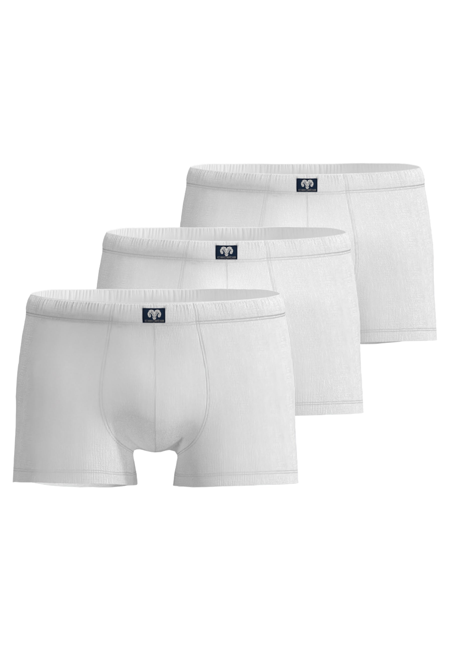 CECEBA Herren Pants weiß uni 3er Pack