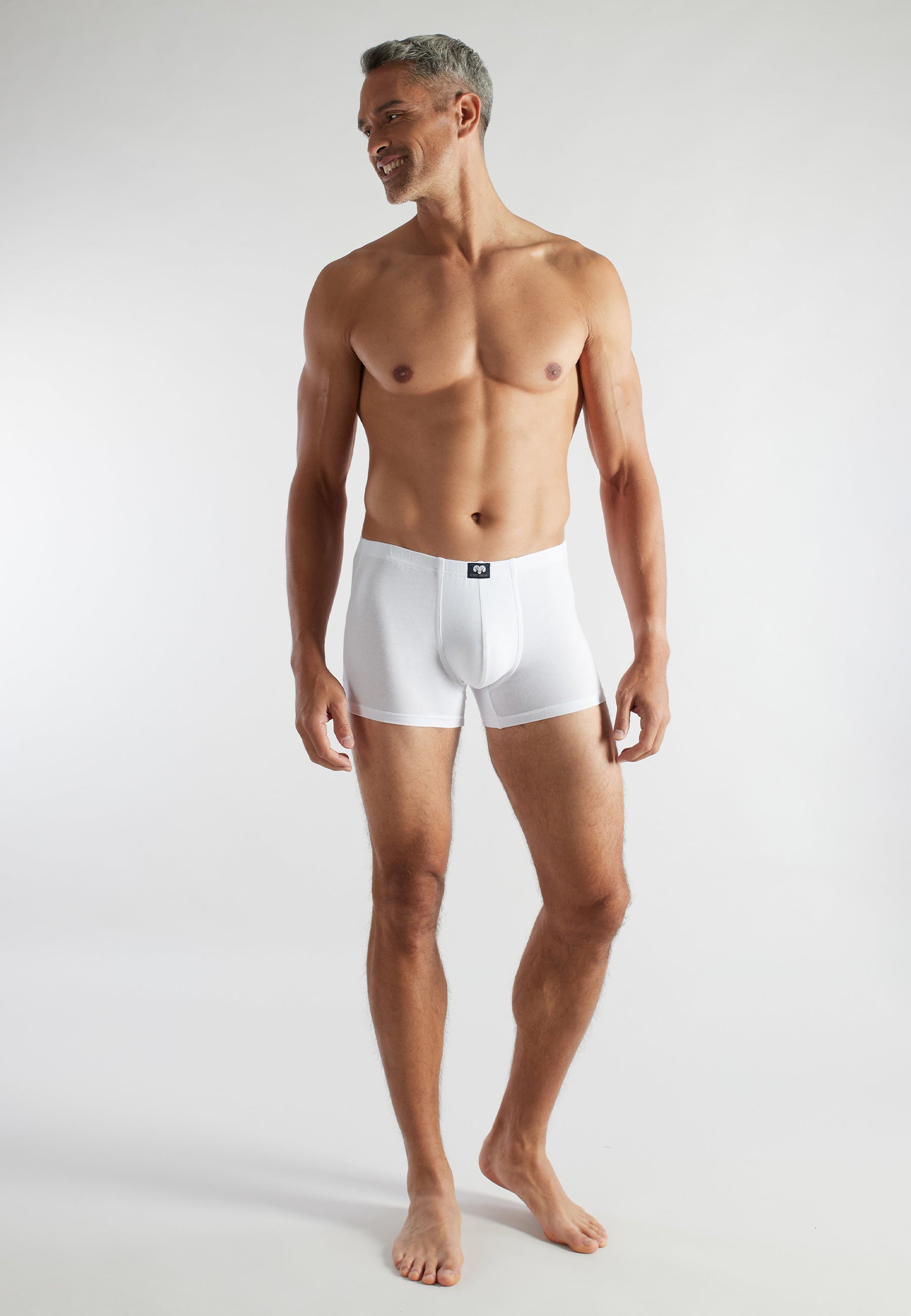 CECEBA Herren Pants weiß uni 3er Pack