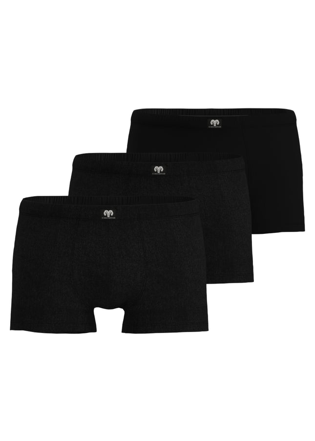 CECEBA Herren Pants schwarz uni 3er Pack