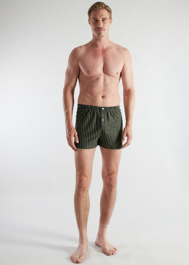 CECEBA Herren Boxershort grün bedruckt 2er Pack
