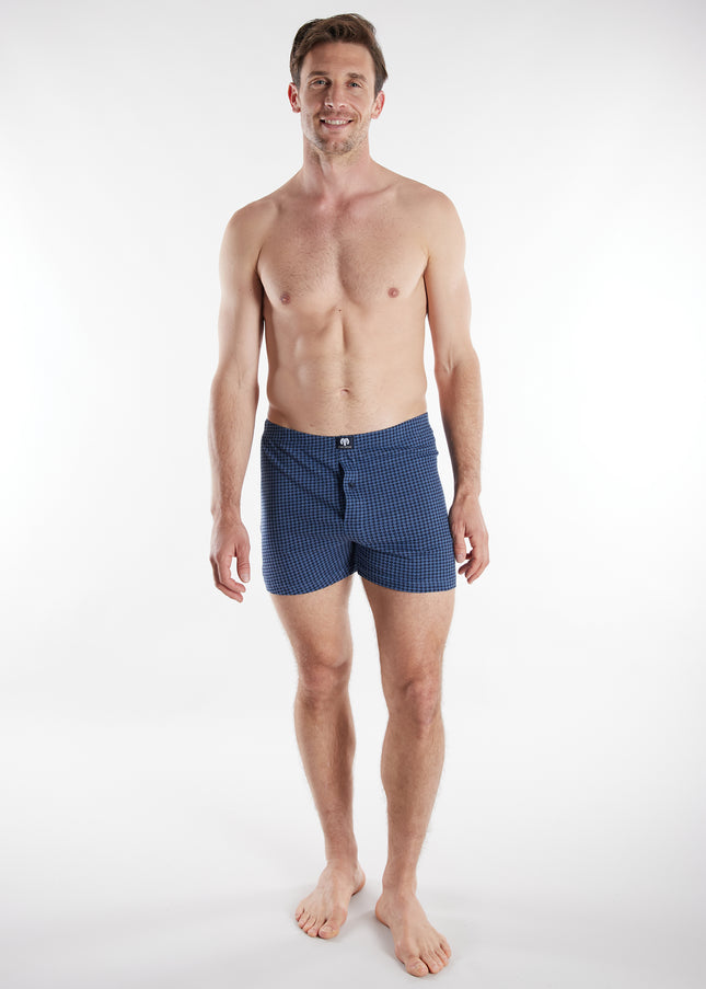CECEBA Herren Boxershort blau längsgestreift 2er Pack