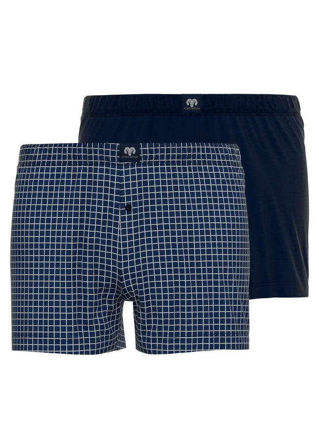 CECEBA Herren Boxershort blau bedruckt 2er Pack