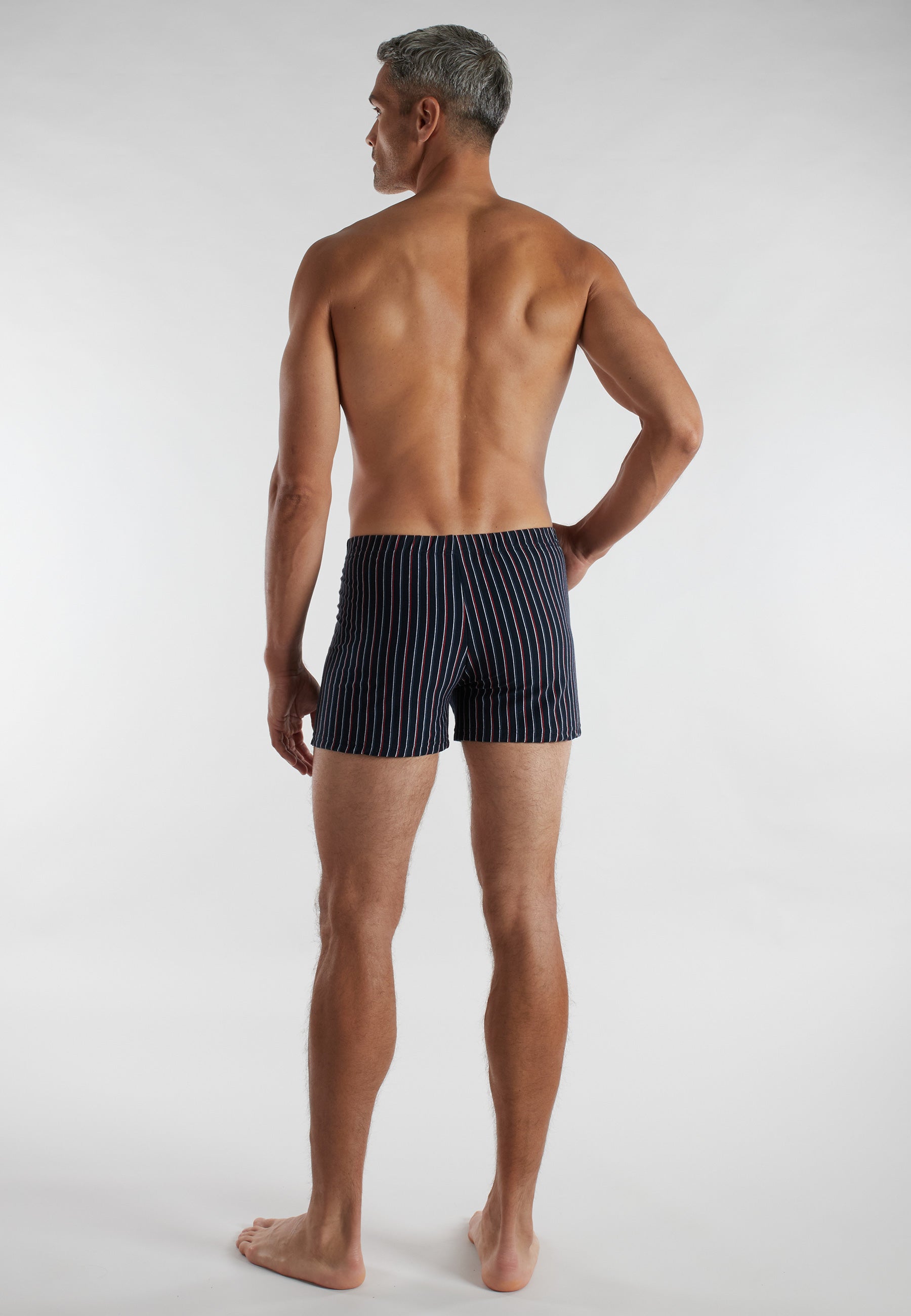 CECEBA men's boxer shorts, blue vertical stripes, pack of 2