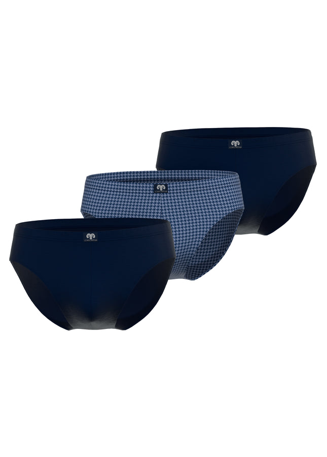 CECEBA Herren Slip blau längsgestreift 3er Pack