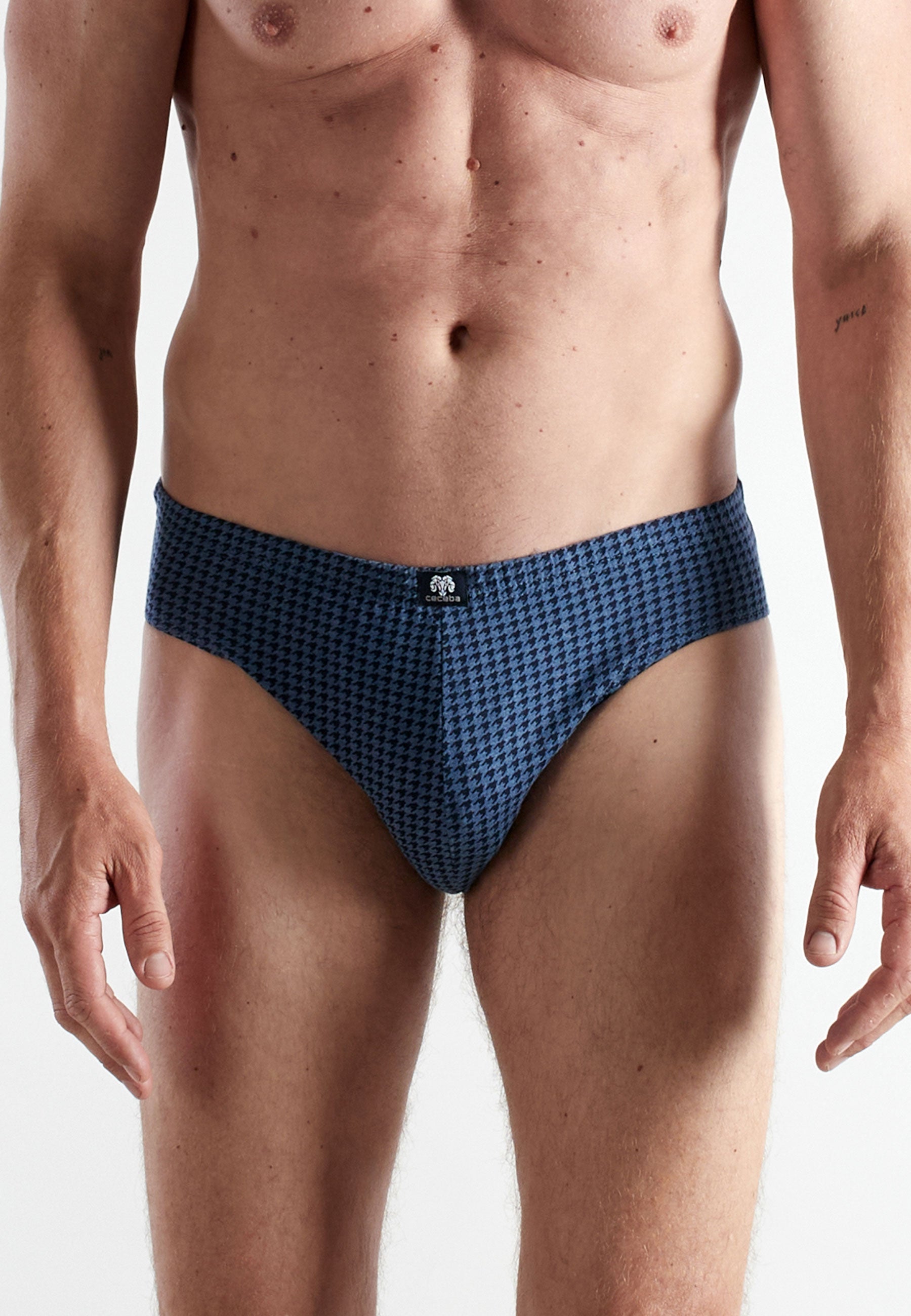 CECEBA Herren Slip blau längsgestreift 3er Pack